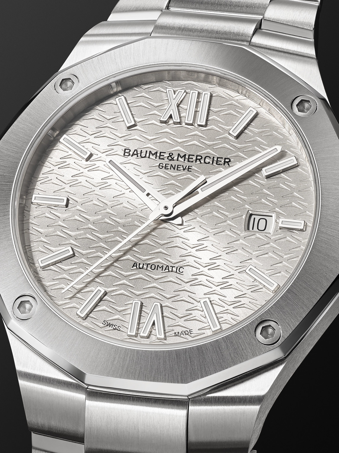 Shop Baume & Mercier Riviera Automatic 42mm Stainless Steel Watch, Ref. No. M0a10622 In Silver