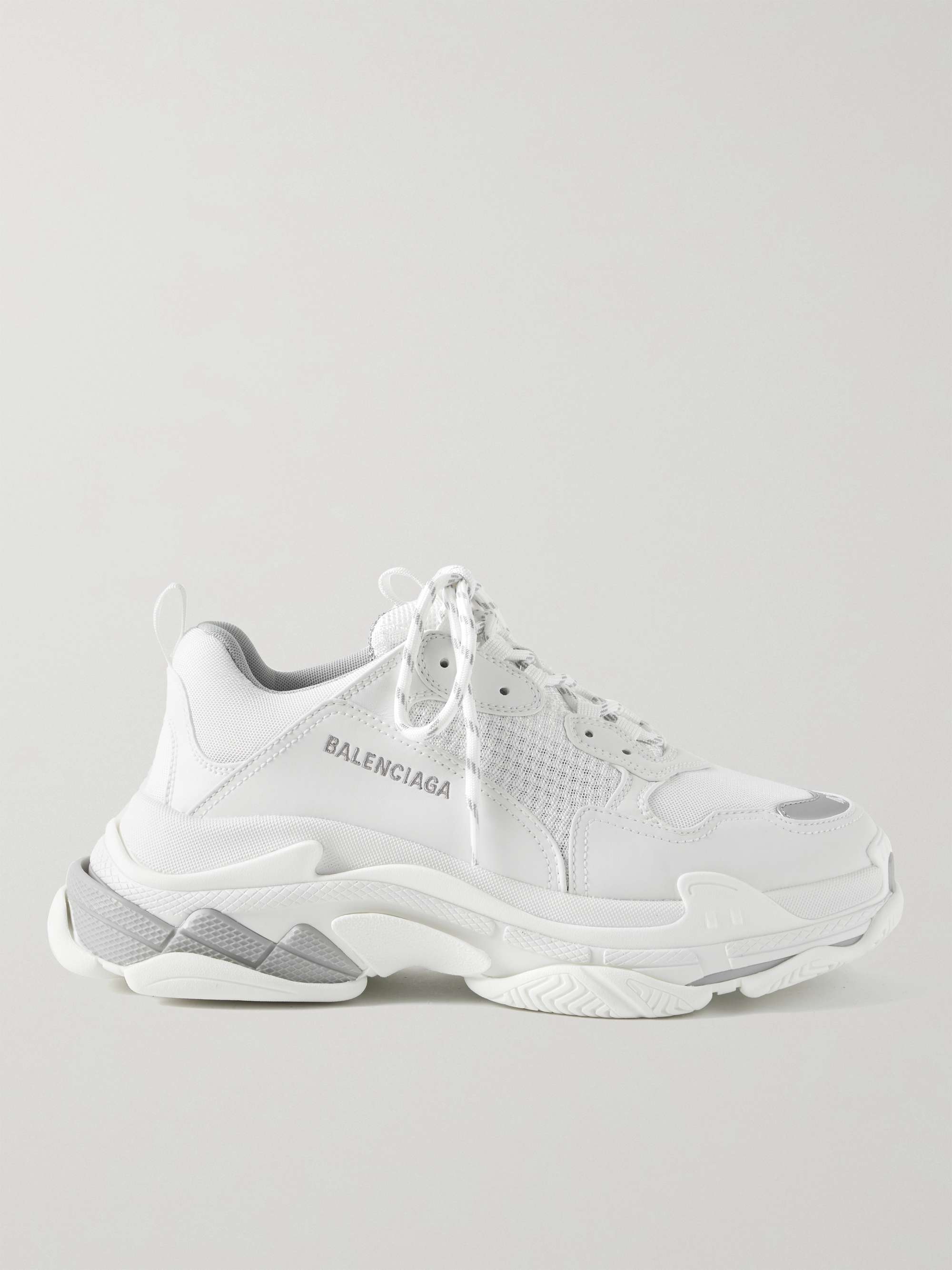 BALENCIAGA S Mesh and Faux Leather Sneakers | MR PORTER