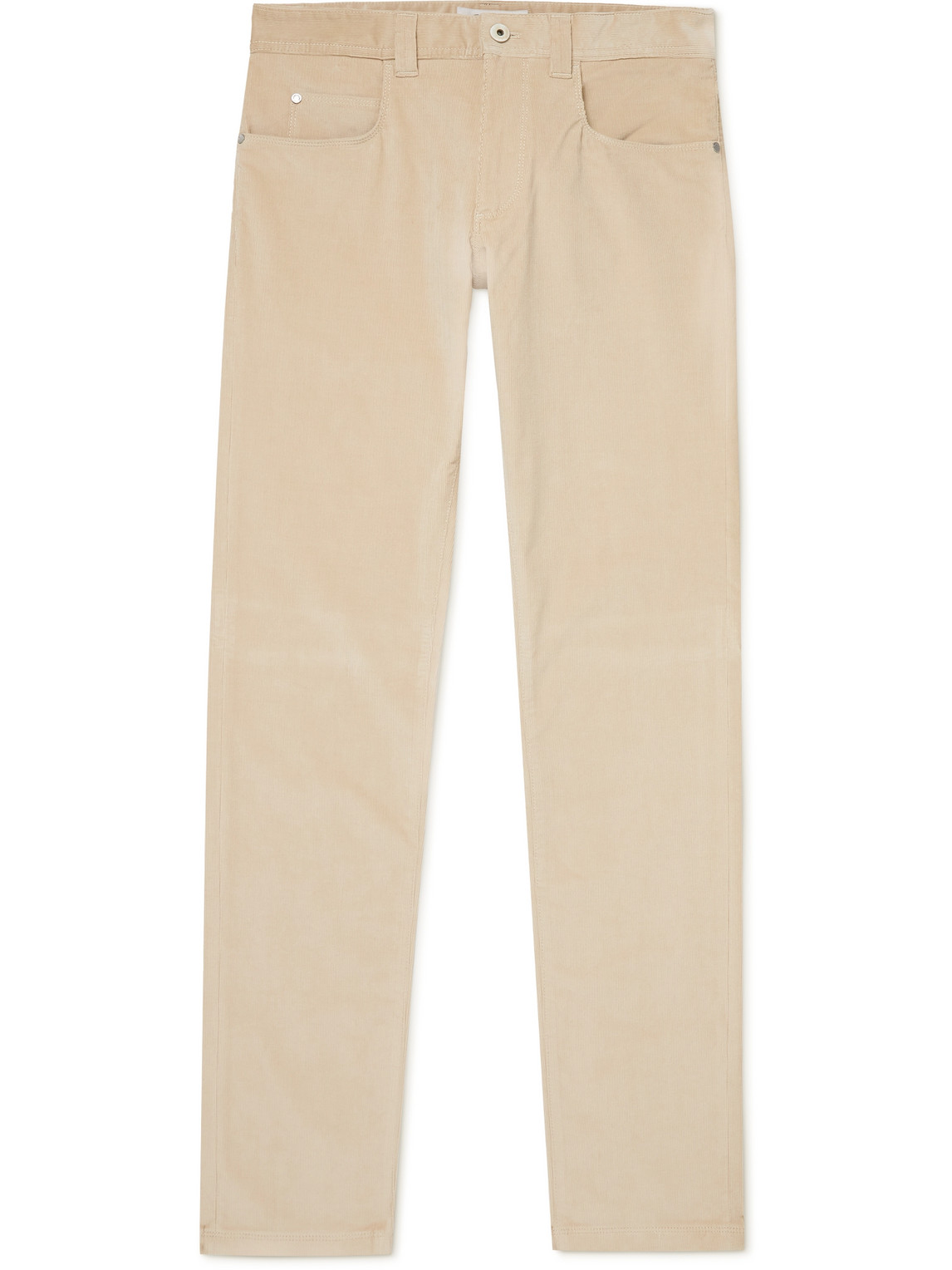 Loro Piana Men's Tasche 5-pocket Slim-fit Corduroy Pants In Neutrals