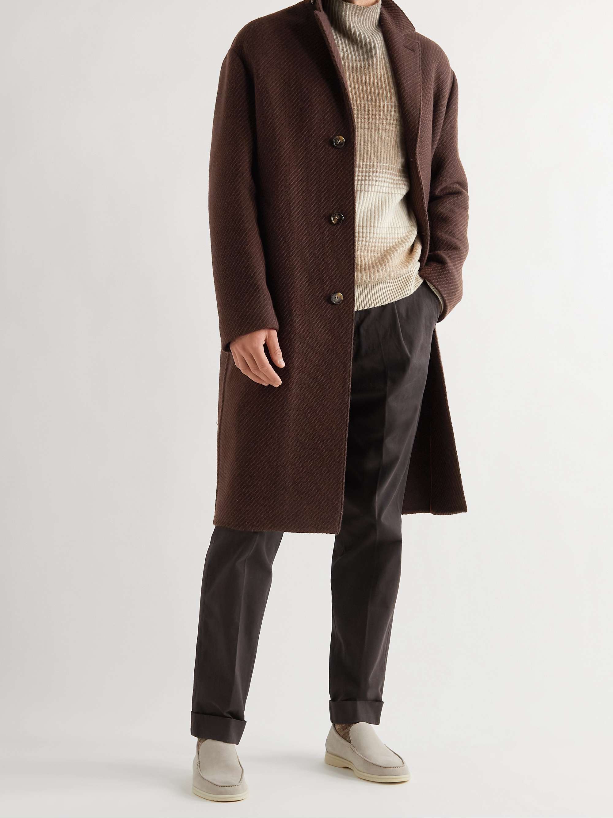 LORO PIANA Navette Textured-Cashmere Coat for Men | MR PORTER