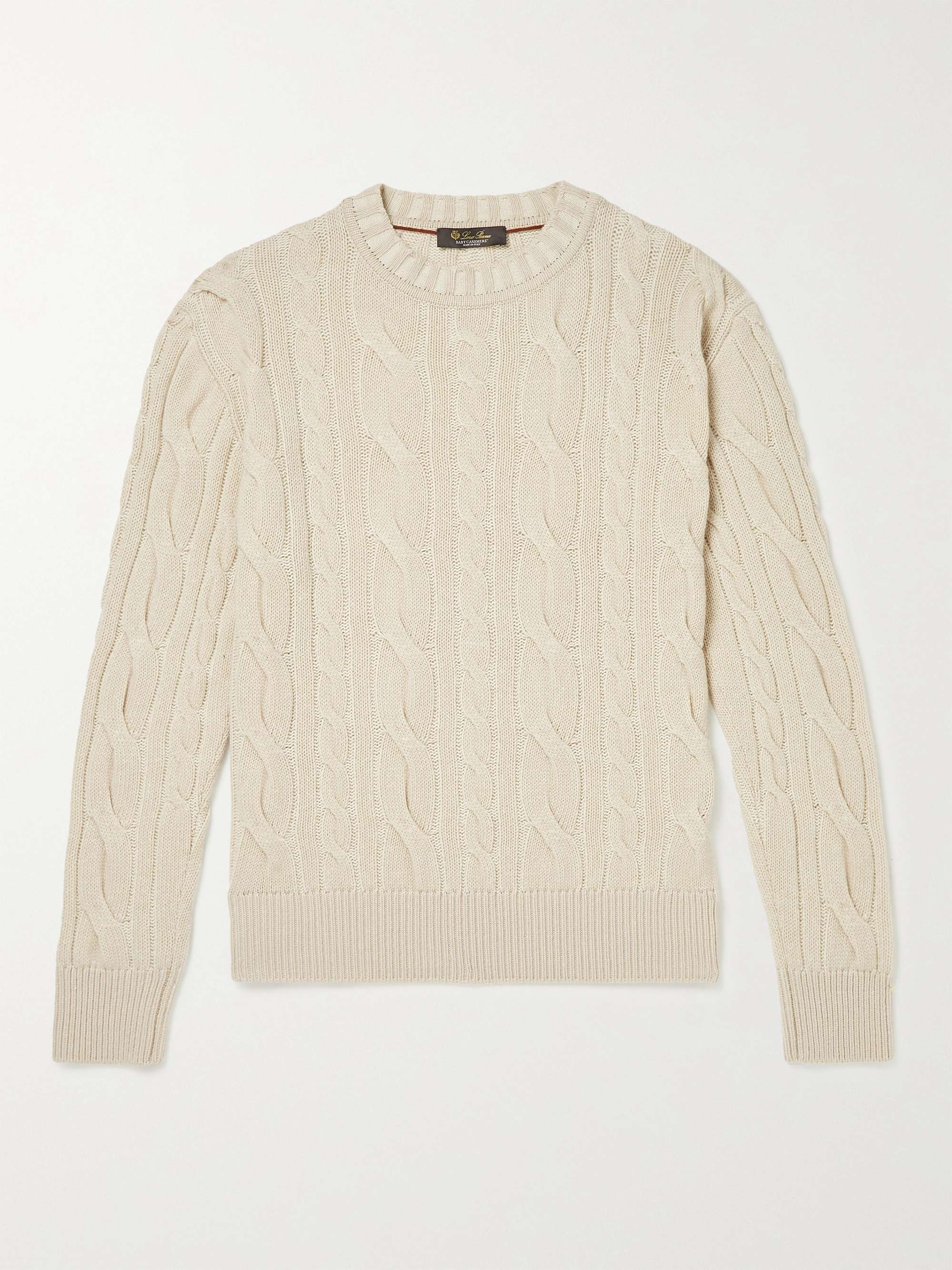 LORO PIANA Cable-Knit Cashmere Sweater for Men | MR PORTER