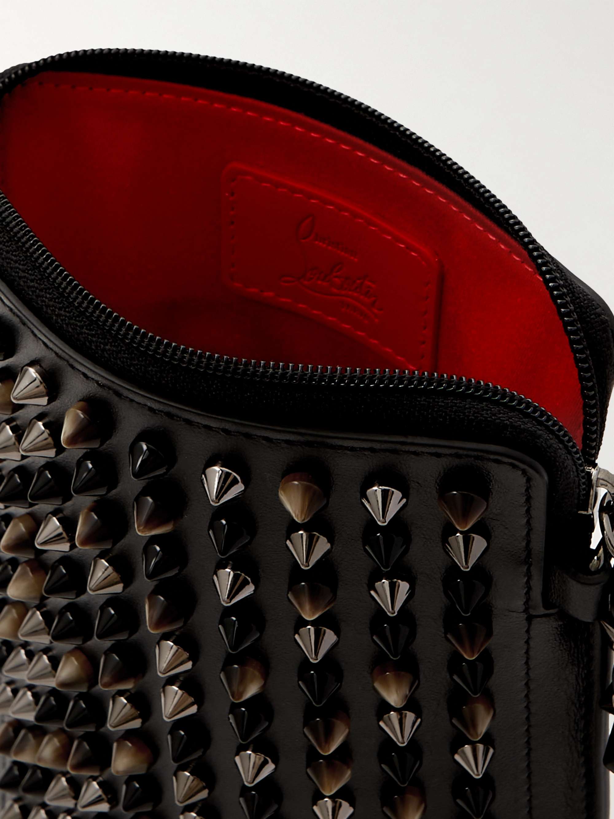 CHRISTIAN LOUBOUTIN Spiked Leather Pouch for Men | MR PORTER