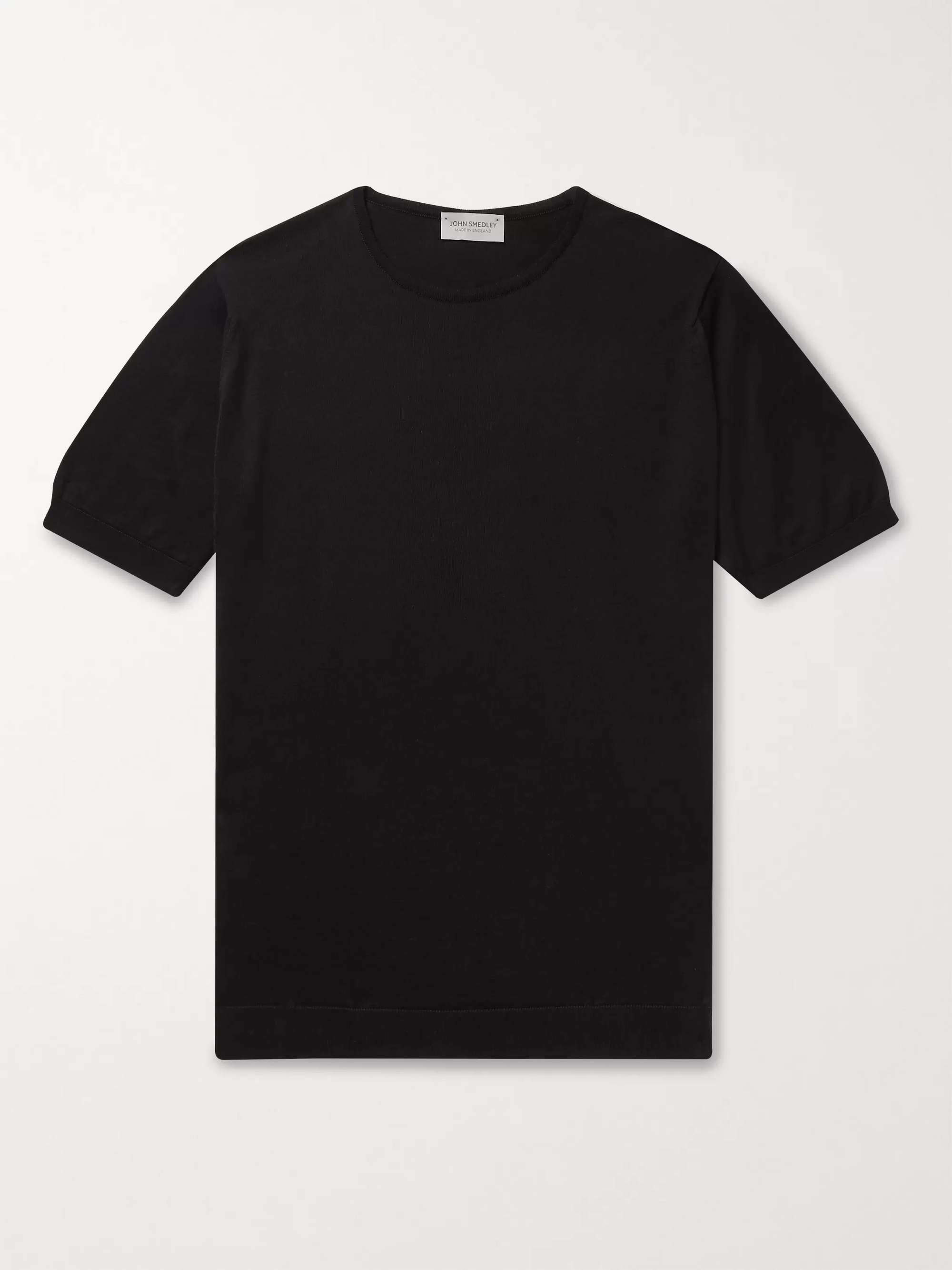 JOHN SMEDLEY Belden Slim-Fit Knitted Sea Island Cotton T-Shirt for Men ...