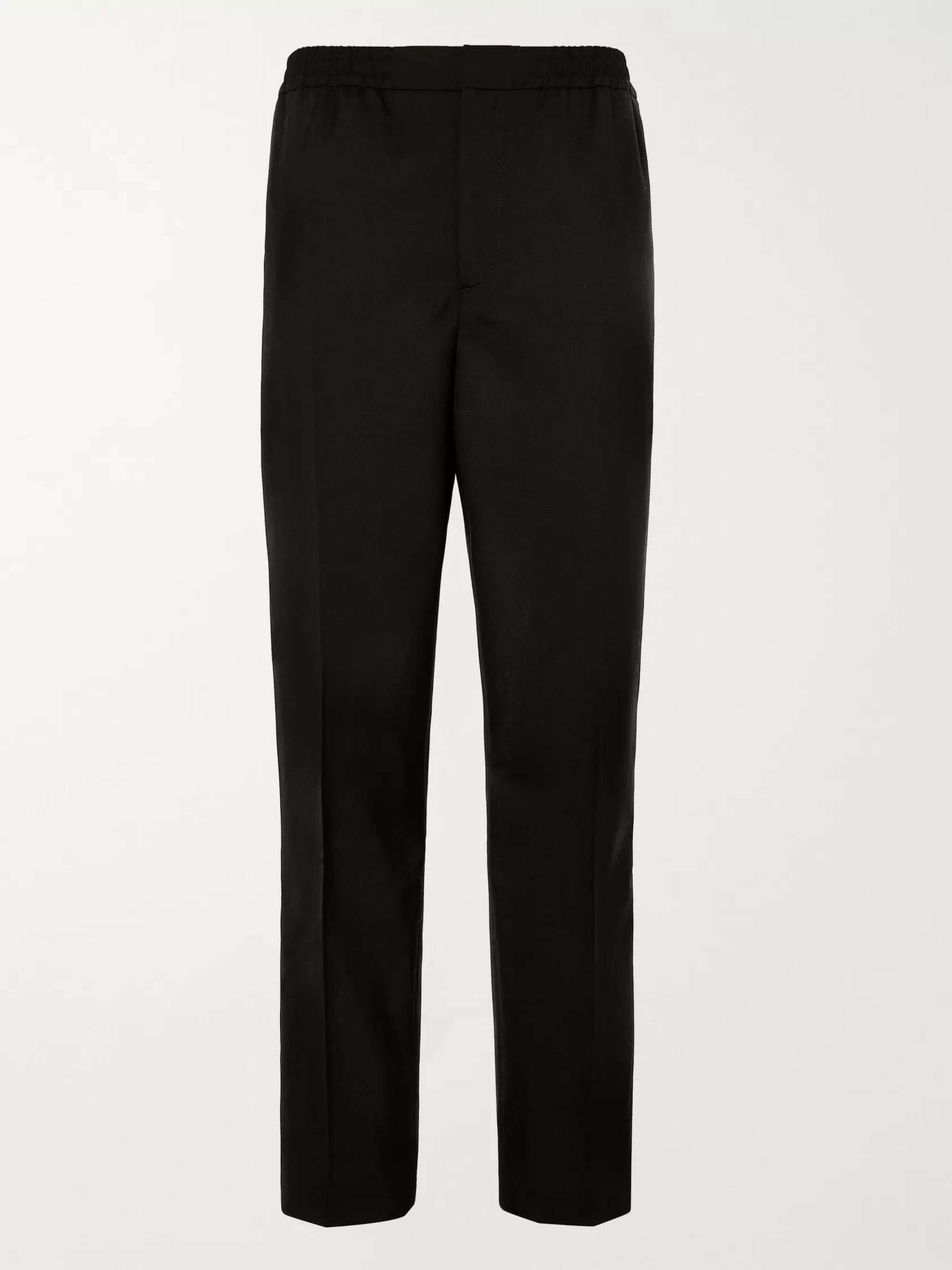 MR P. Slim-Fit Grosgrain-Trimmed Wool Drawstring Tuxedo Trousers for Men |  MR PORTER