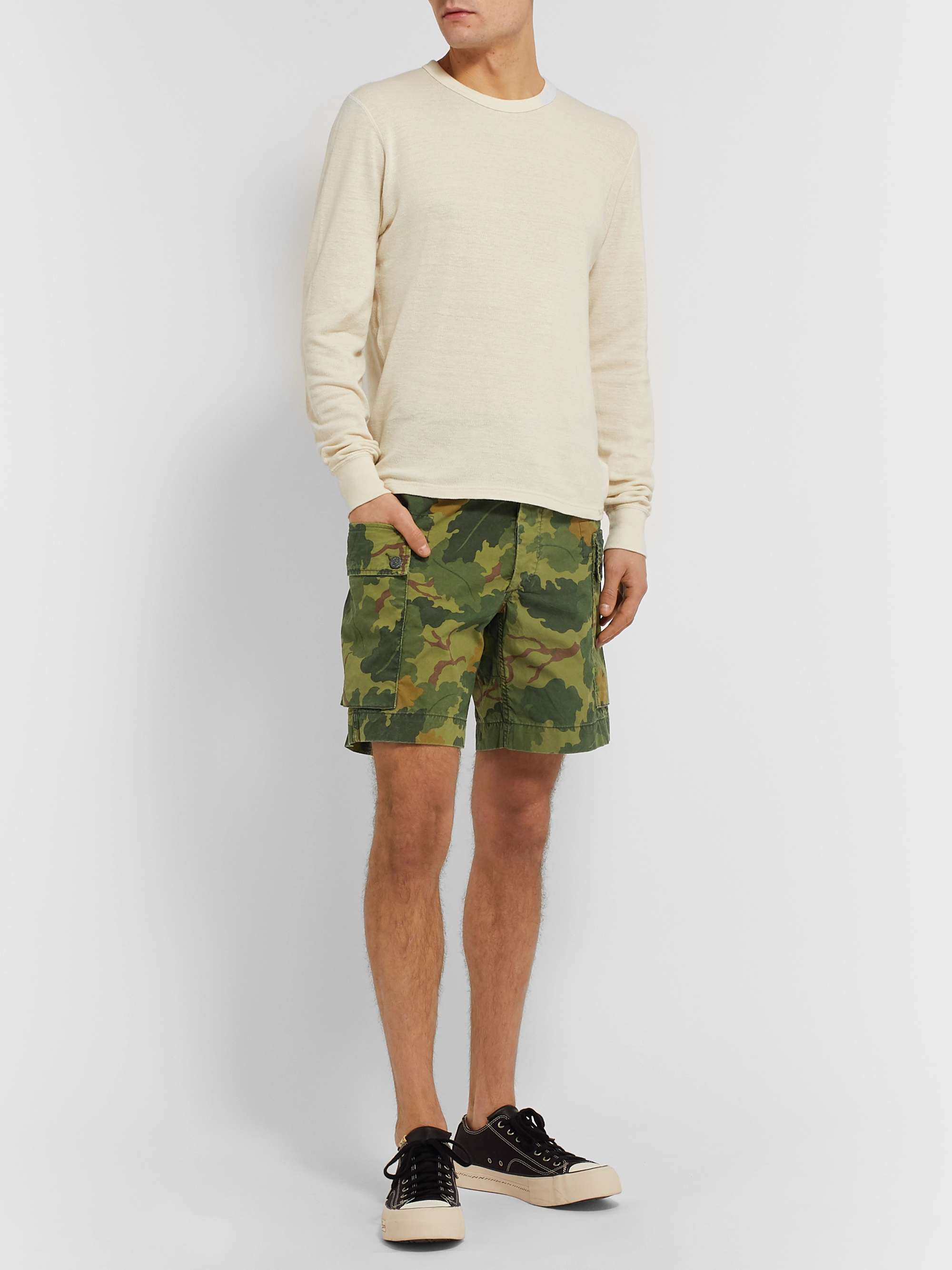 RRL Camouflage-Print Cotton-Canvas Cargo Shorts for Men | MR PORTER