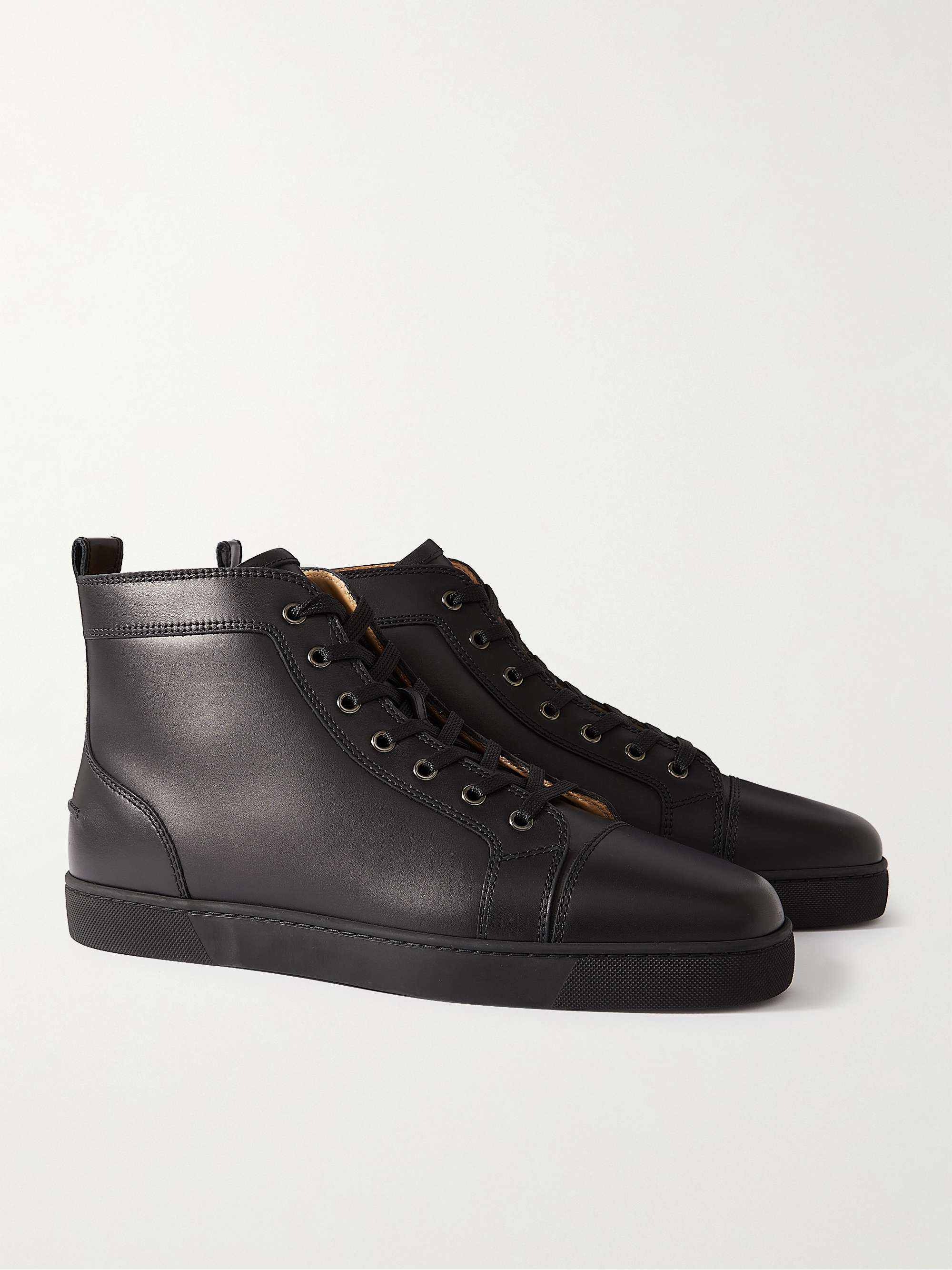 Black Louis Leather High-Top Sneakers | CHRISTIAN LOUBOUTIN | MR PORTER