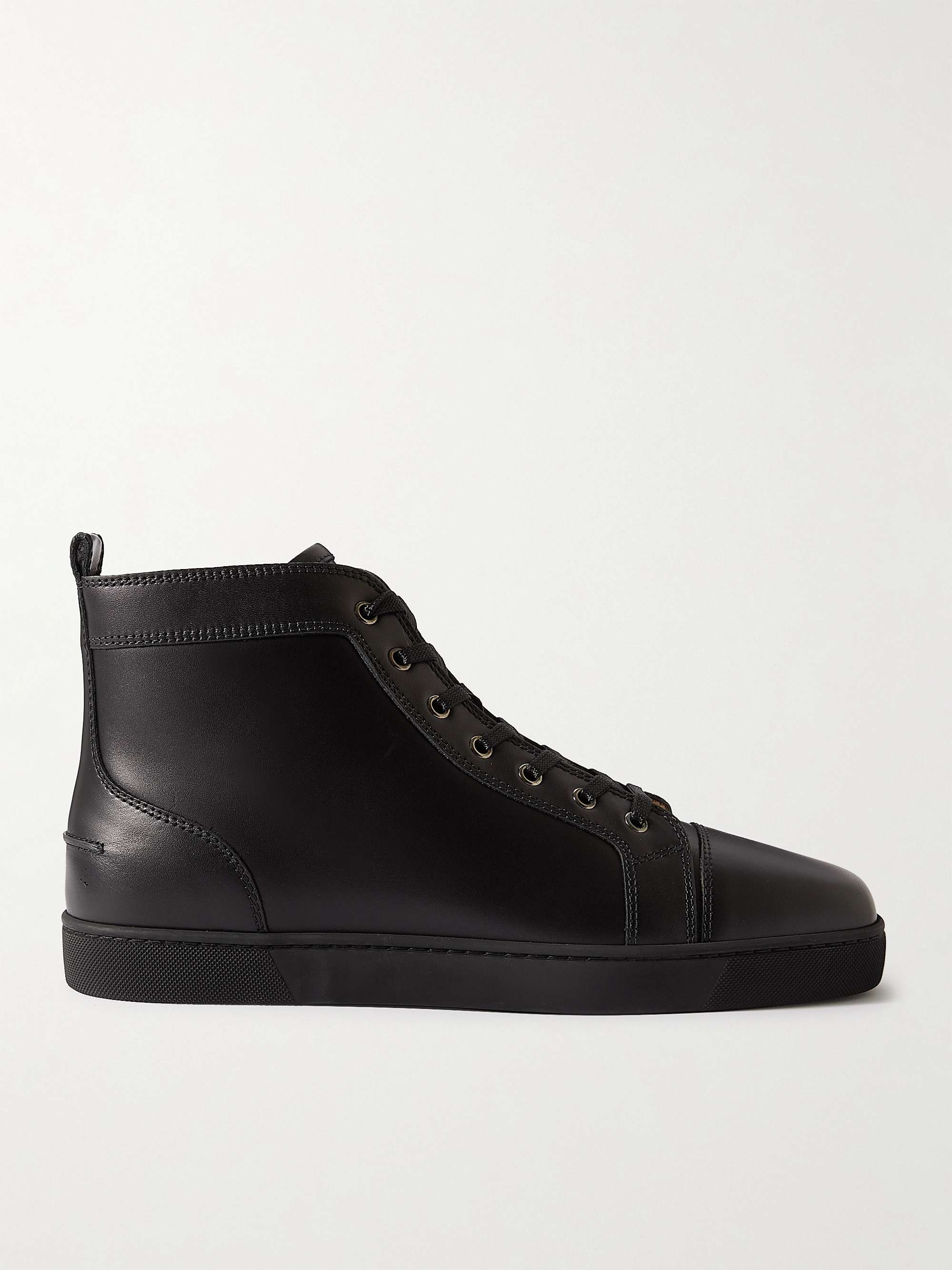 CHRISTIAN LOUBOUTIN Louis Leather High-Top Sneakers for Men | MR PORTER