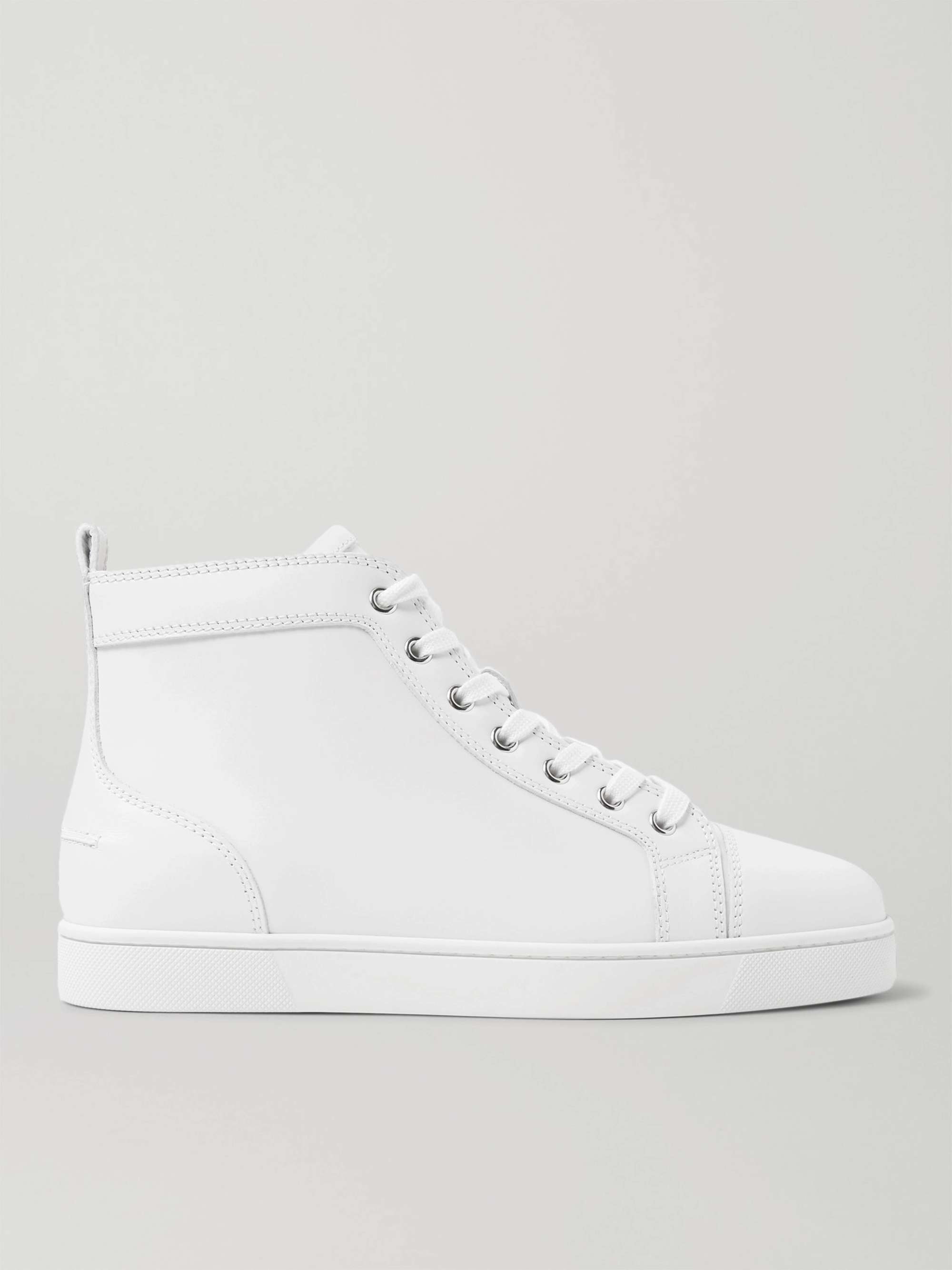 CHRISTIAN LOUBOUTIN Louis Leather High-Top Sneakers | MR PORTER