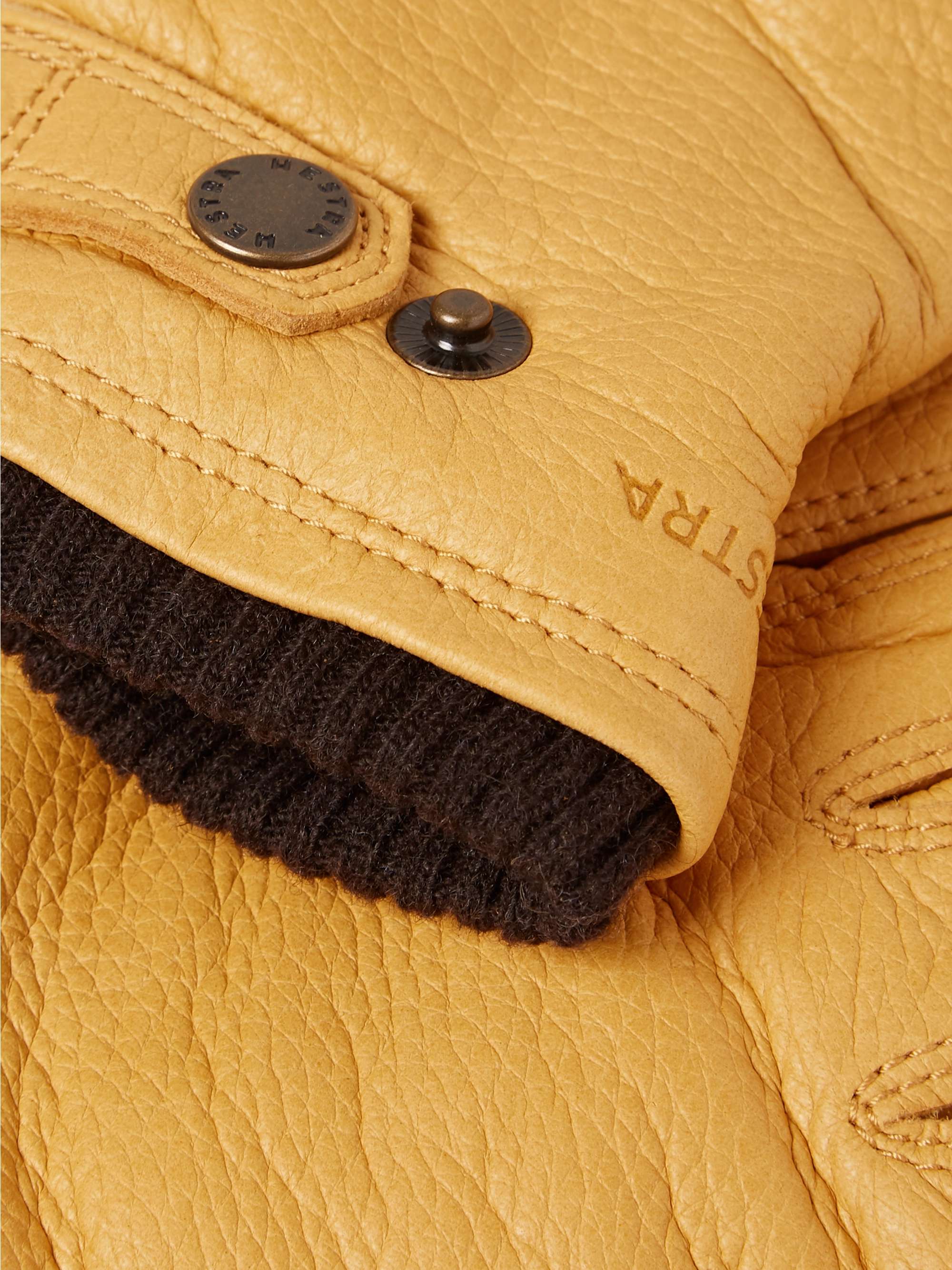 HESTRA Utsjö Fleece-Lined Full-Grain Leather Gloves | MR PORTER