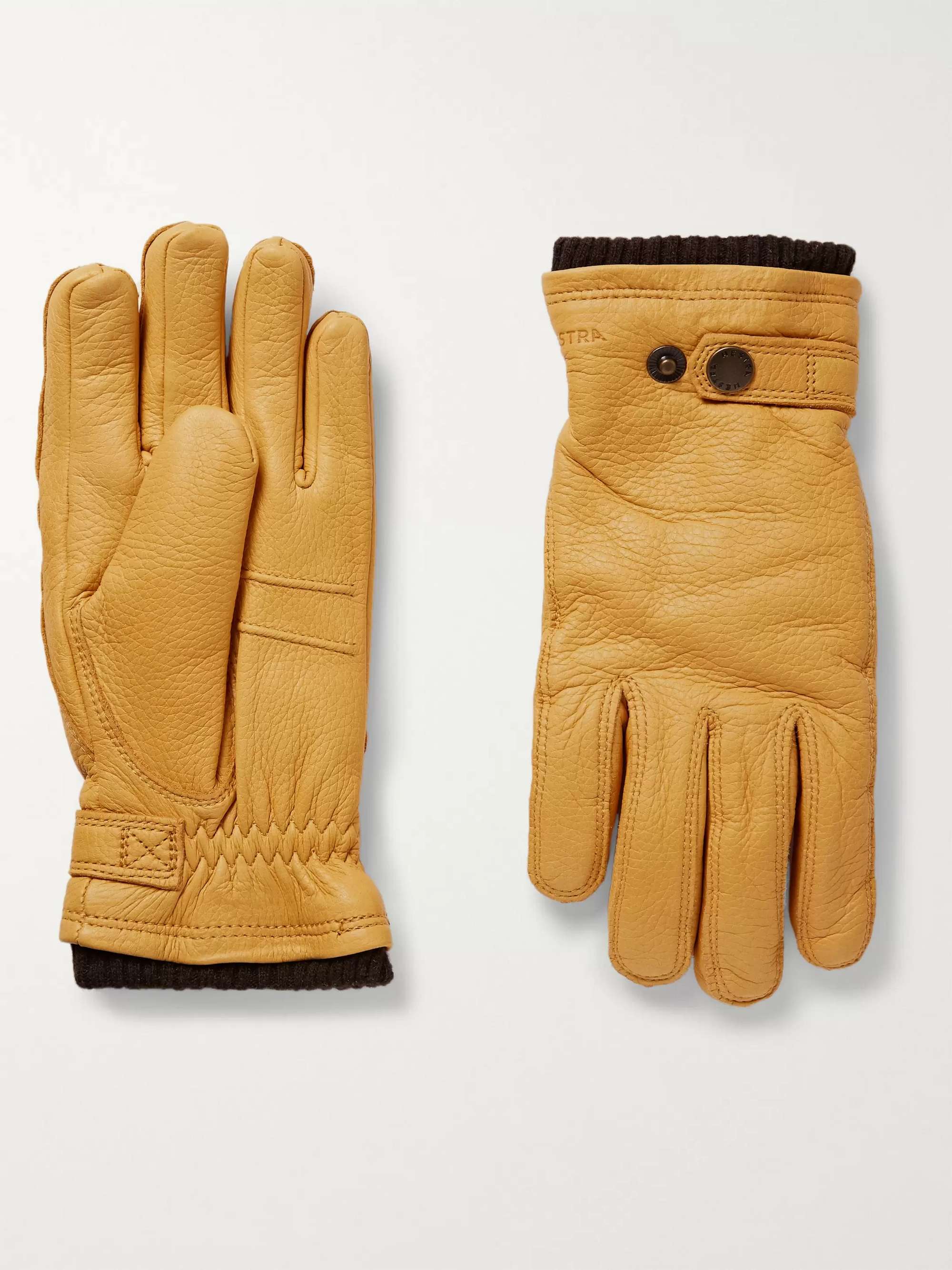 HESTRA Utsjö Fleece-Lined Full-Grain Leather Gloves for Men | MR PORTER