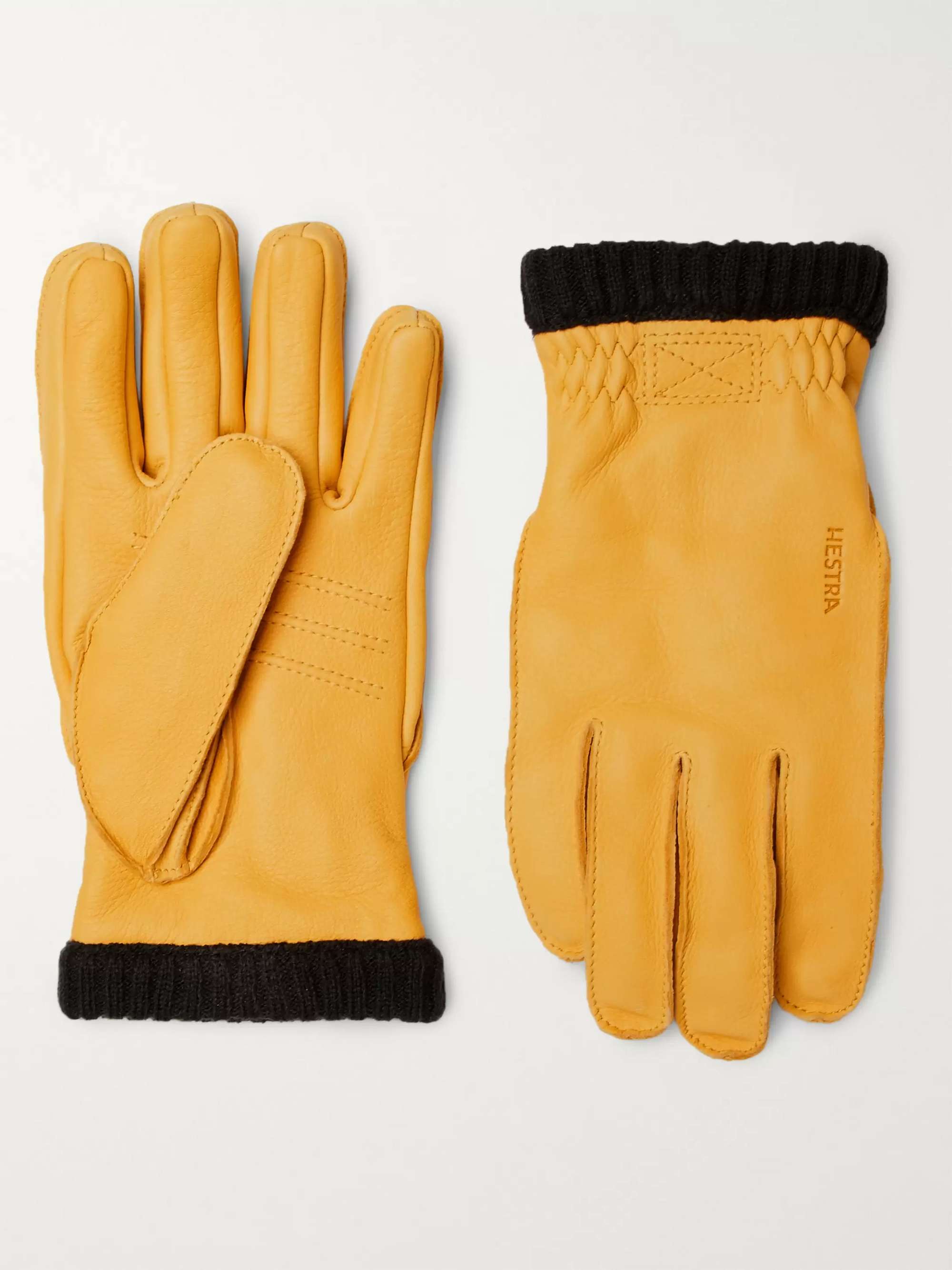 HESTRA Primaloft Fleece-Lined Full-Grain Leather Gloves for Men | MR PORTER