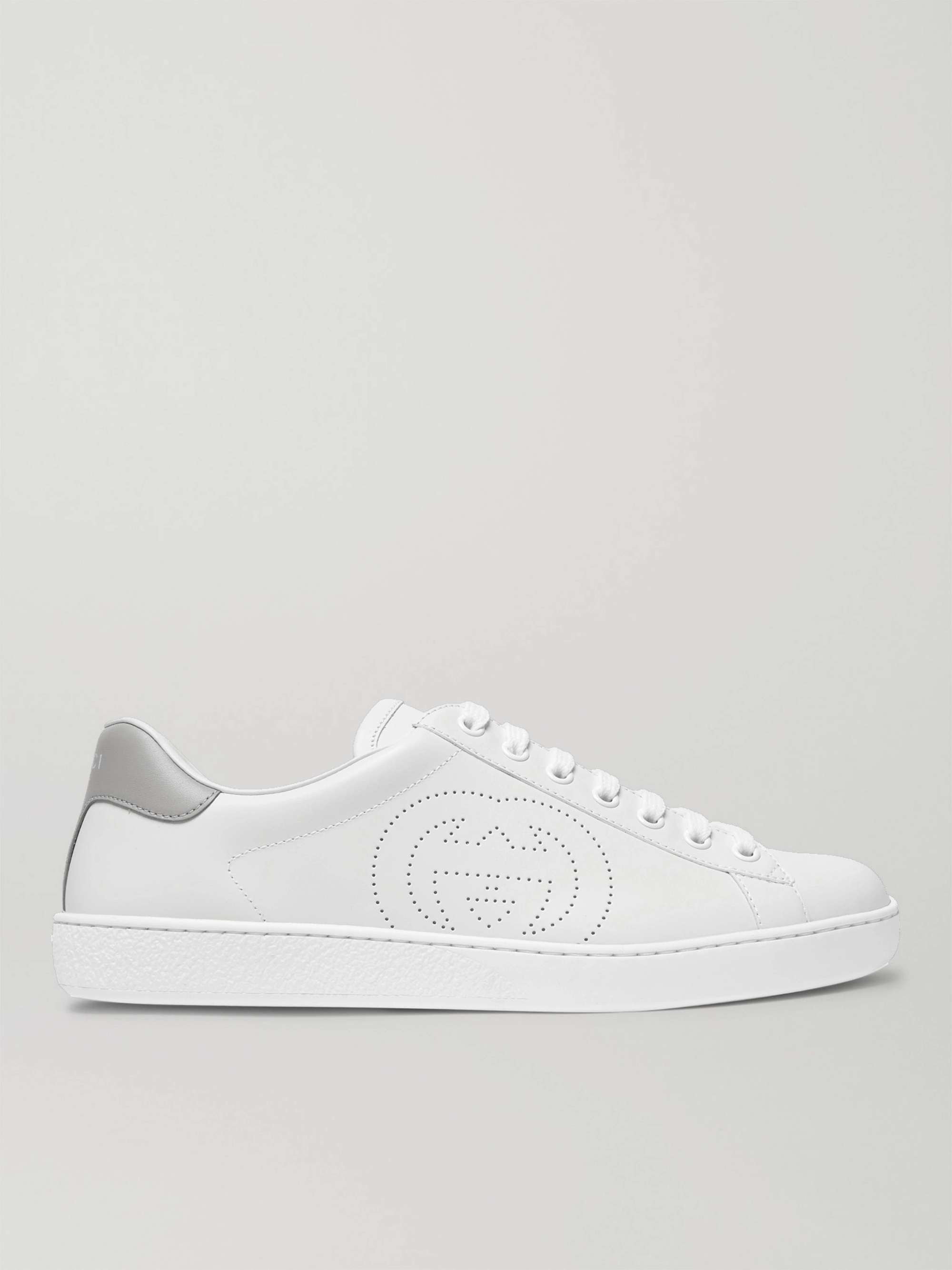 GUCCI New Ace Perforated Leather Sneakers for Men | MR PORTER