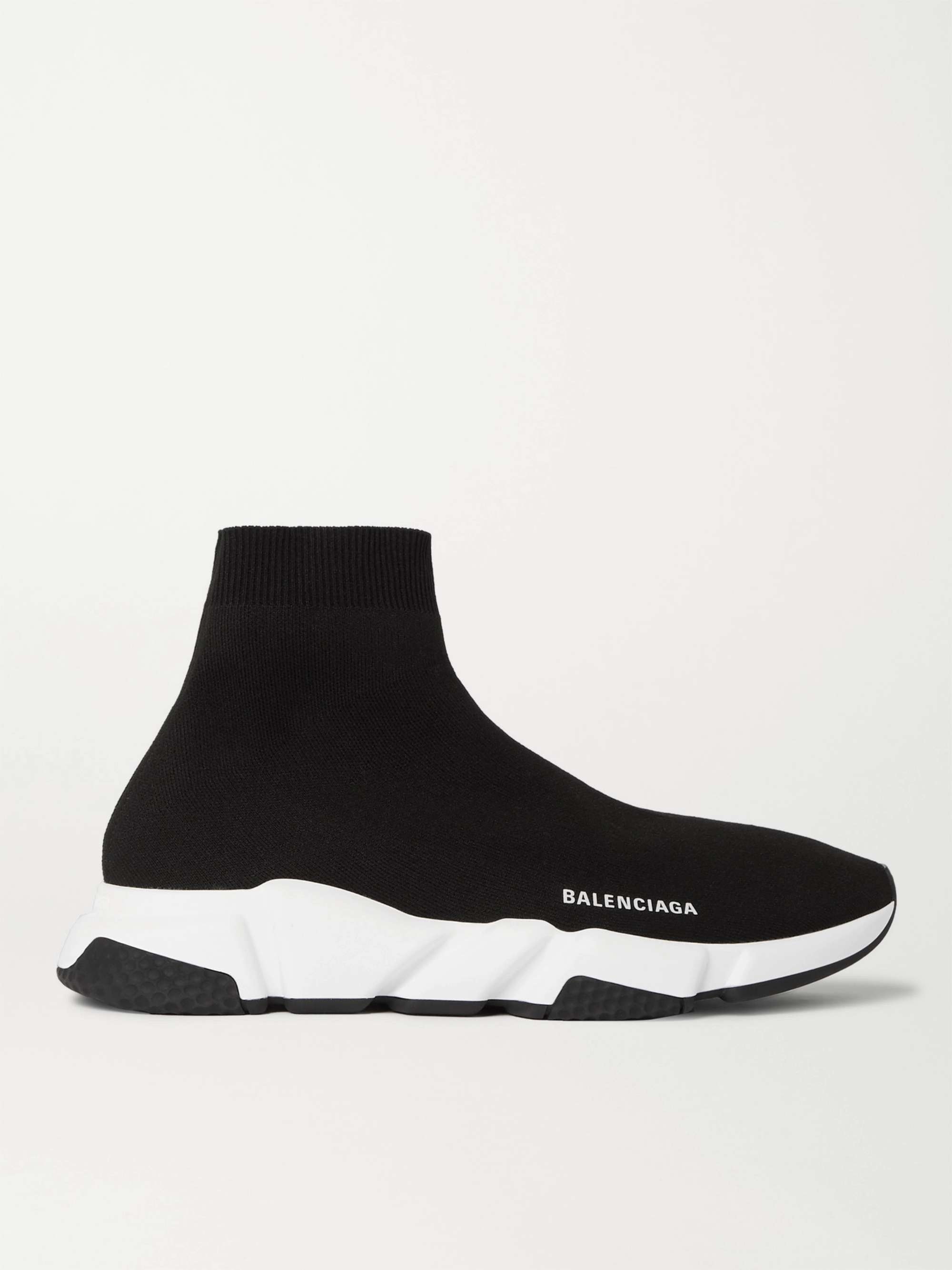 BALENCIAGA Speed Stretch-Knit Slip-On Sneakers for Men