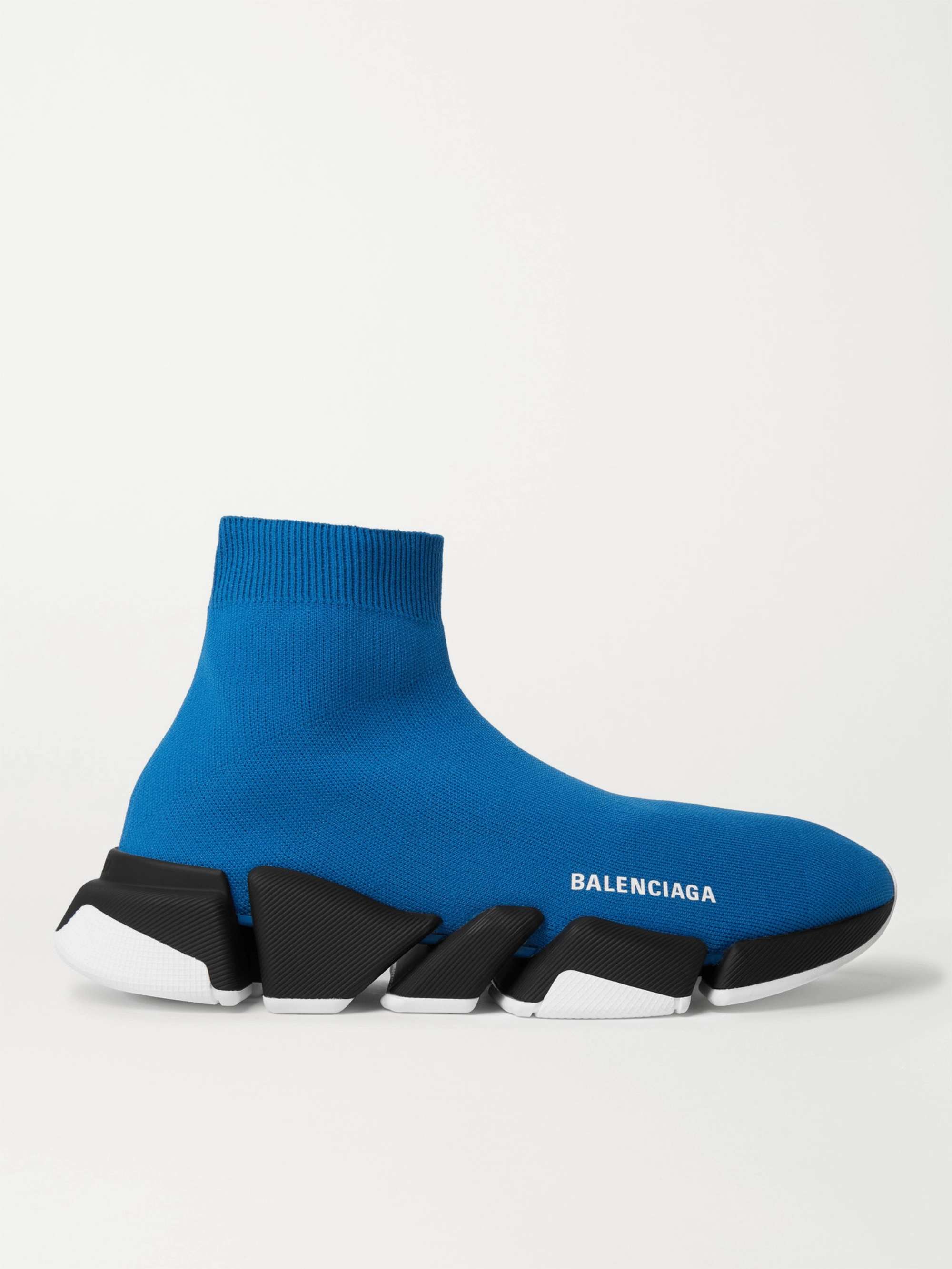 BALENCIAGA Speed 2.0 Logo-Print Stretch-Knit Slip-On Sneakers for Men | MR  PORTER