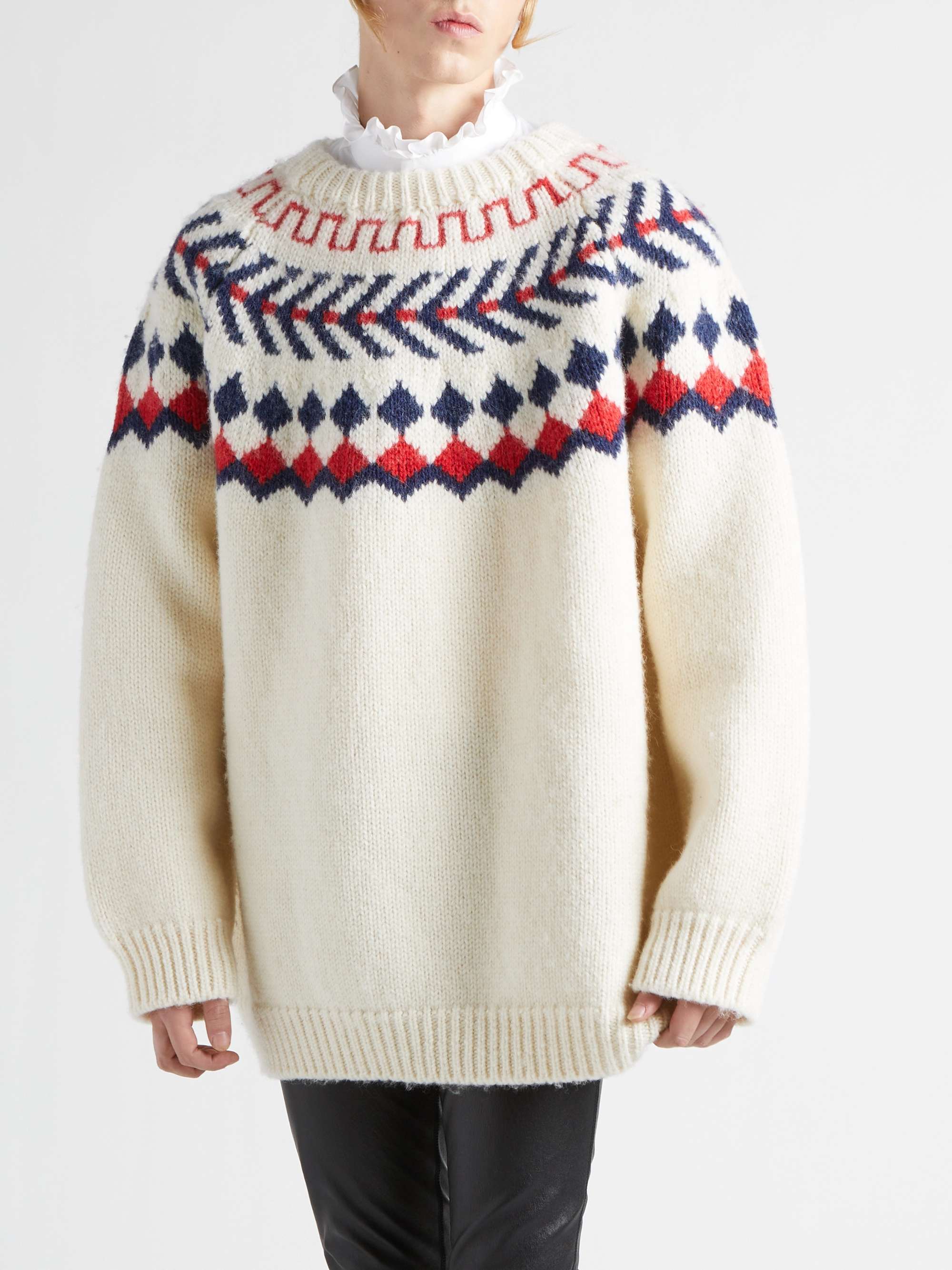CELINE HOMME Fair Isle Shetland Wool Sweater for Men | MR PORTER