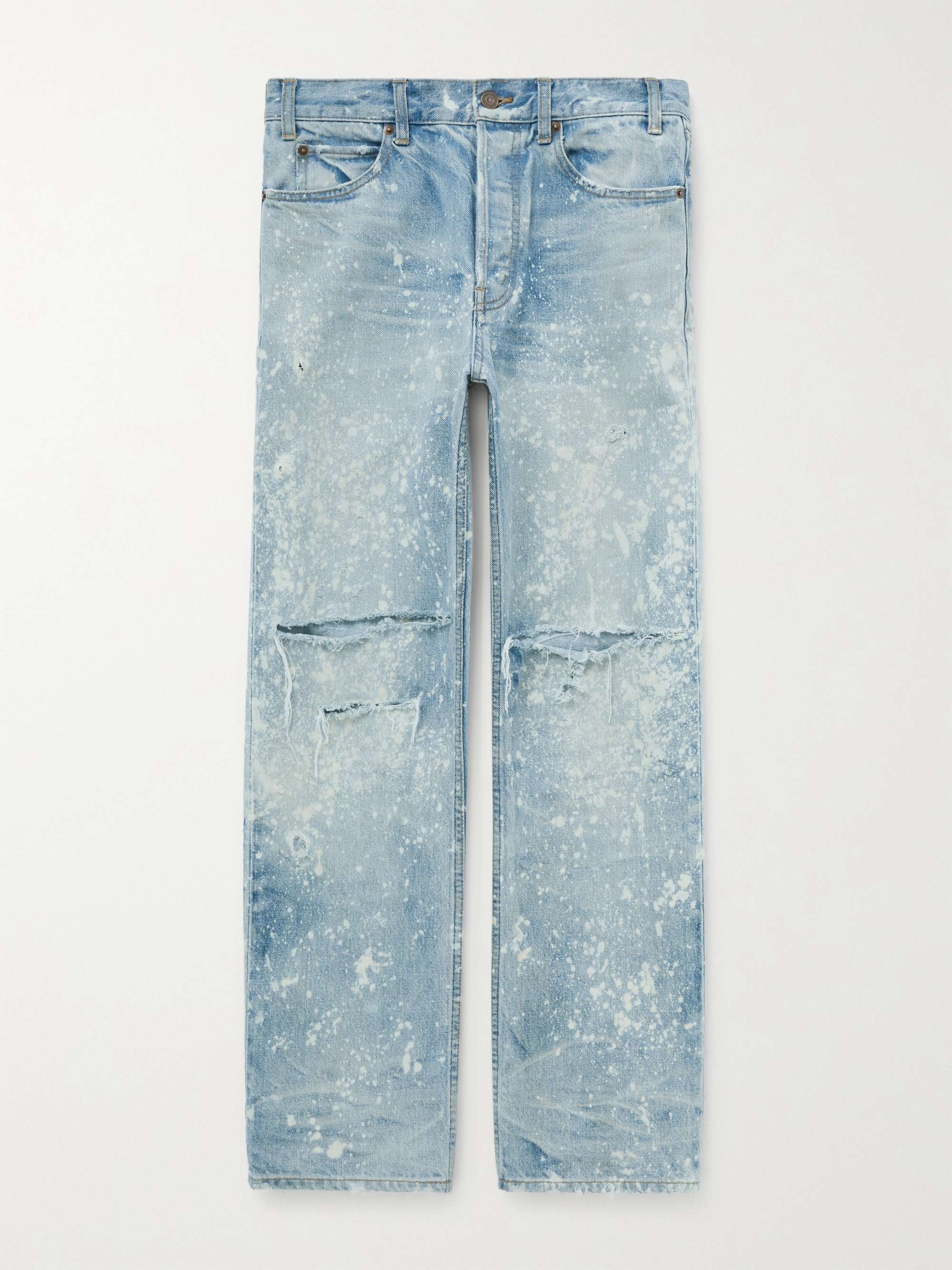 CELINE HOMME Kurt Distressed Bleached Jeans for Men | MR PORTER