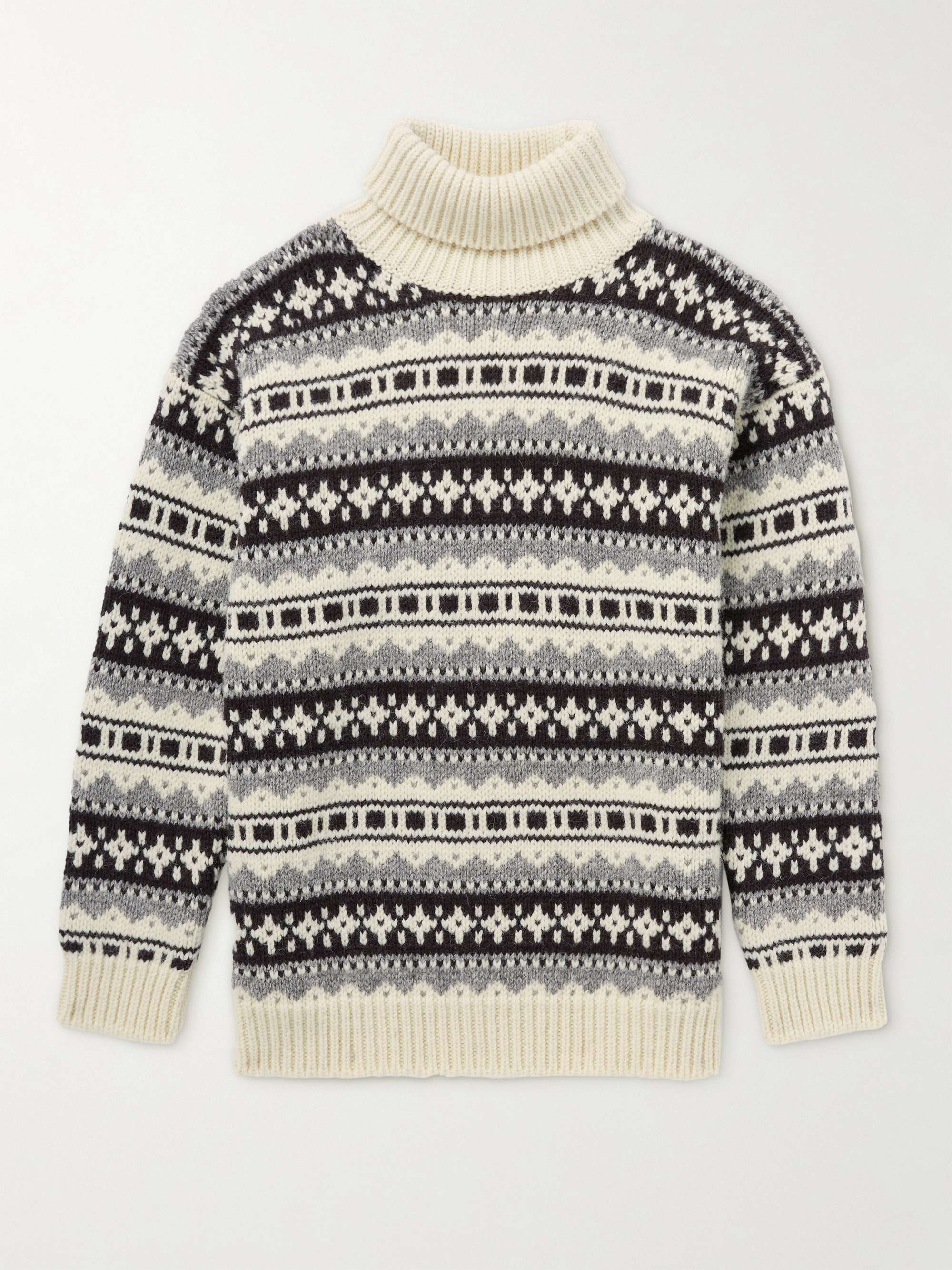 CELINE Oversized Fair Isle Shetland Wool Rollneck Sweater for Men | MR  PORTER