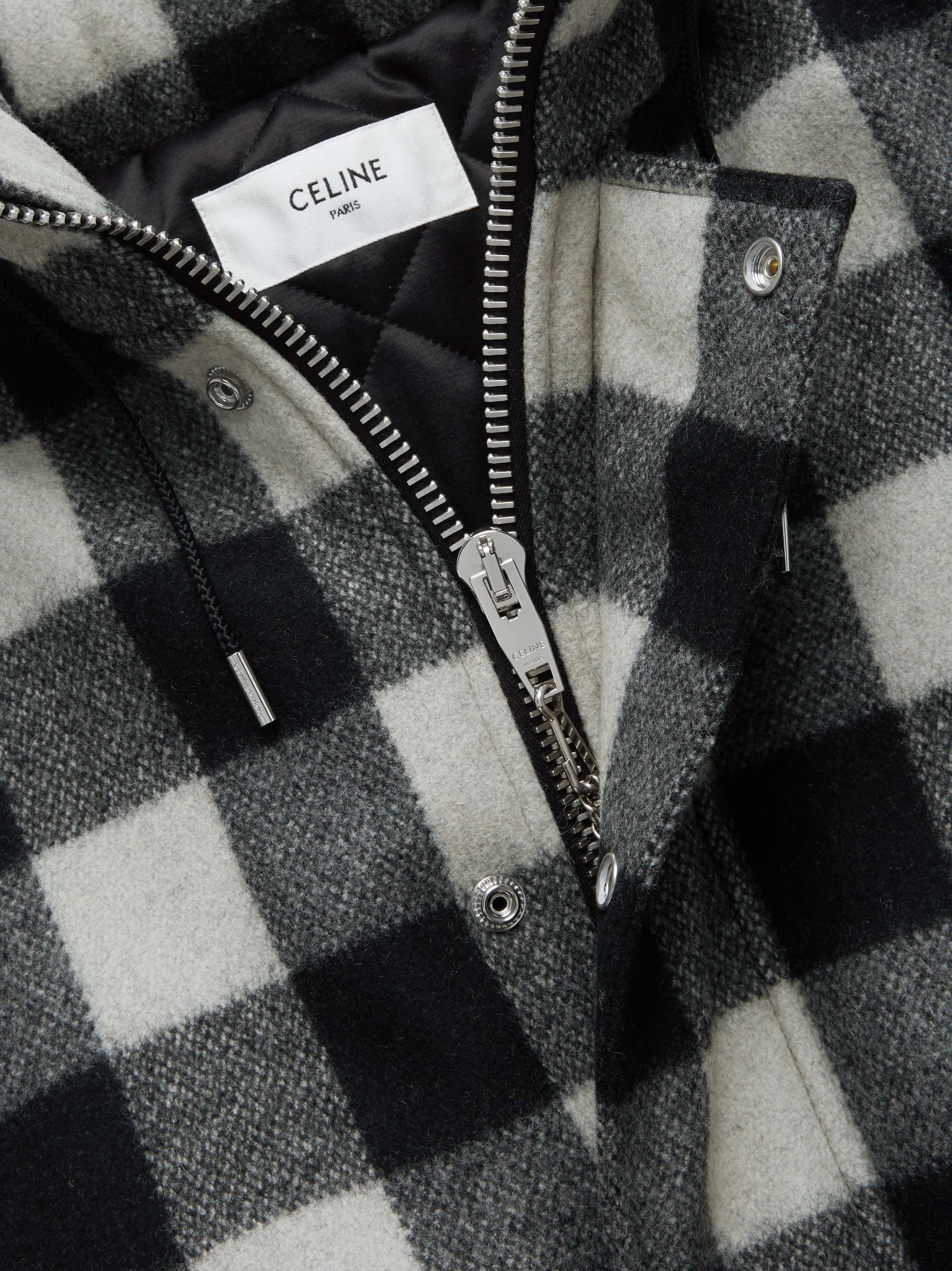 Black Checked Wool-Blend Blouson Jacket | CELINE HOMME | MR PORTER