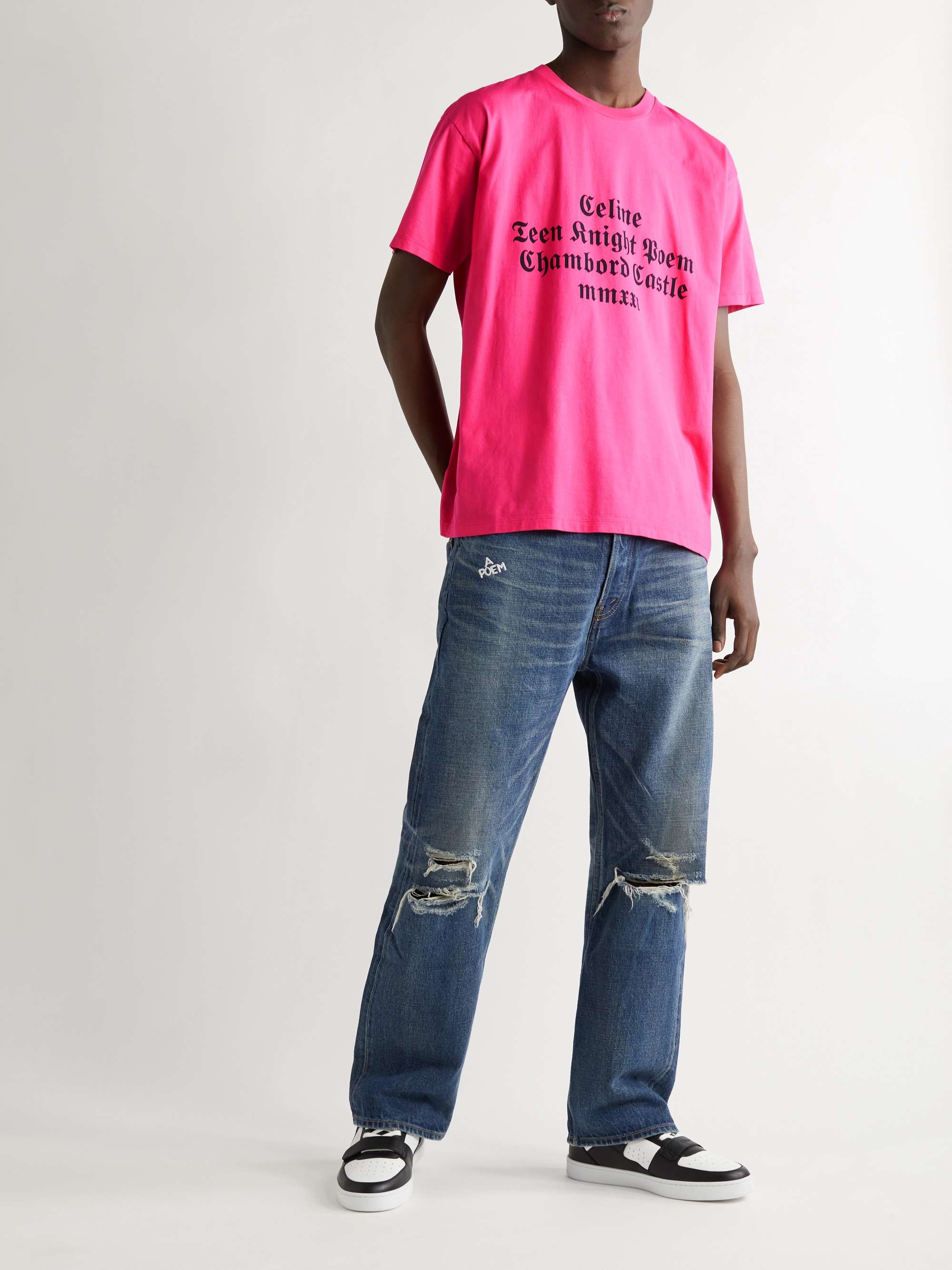 CELINE Printed Cotton-Jersey T-Shirt for Men | MR PORTER