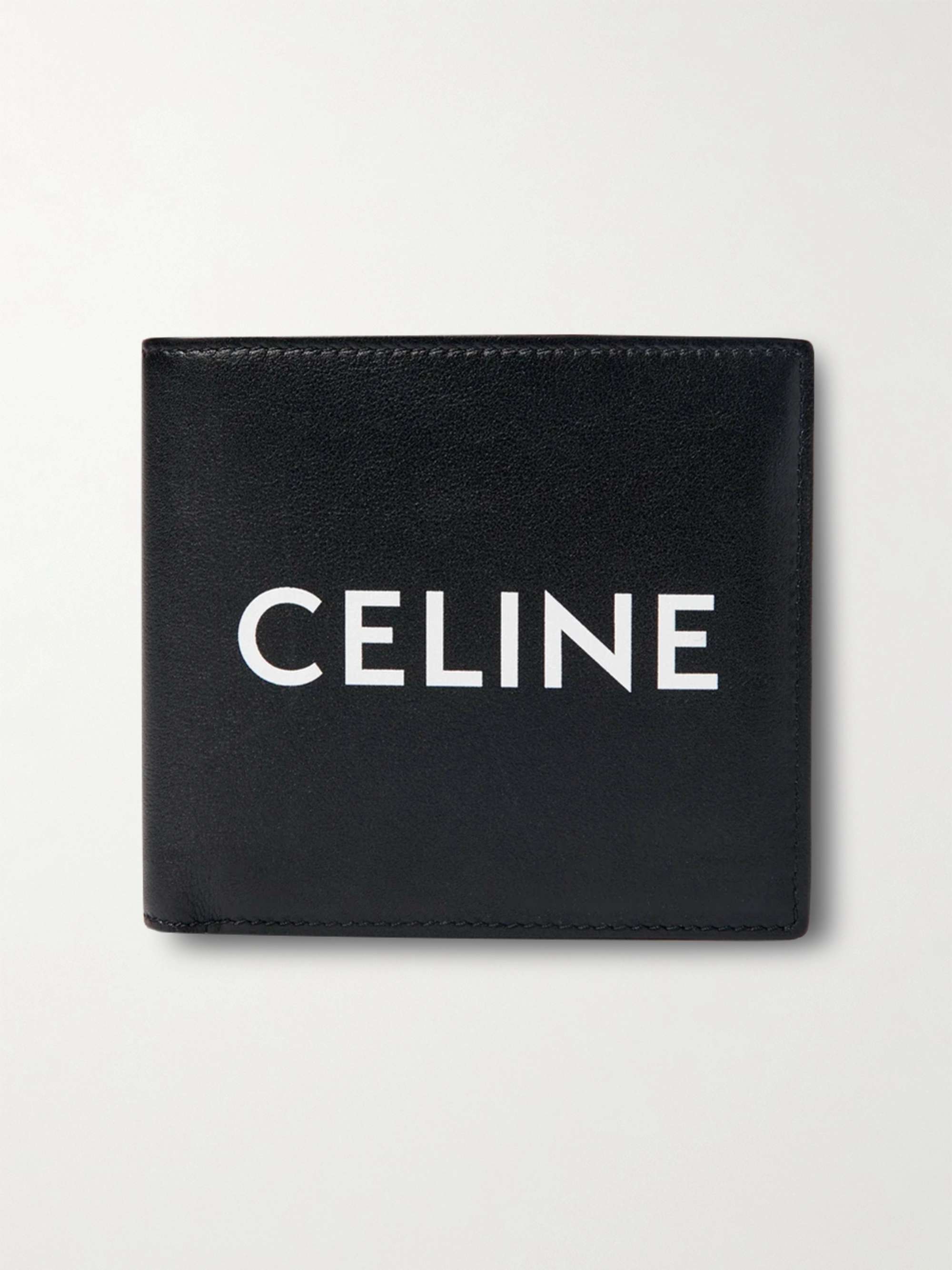 CELINE HOMME Logo-Print Leather Billfold Wallet for Men