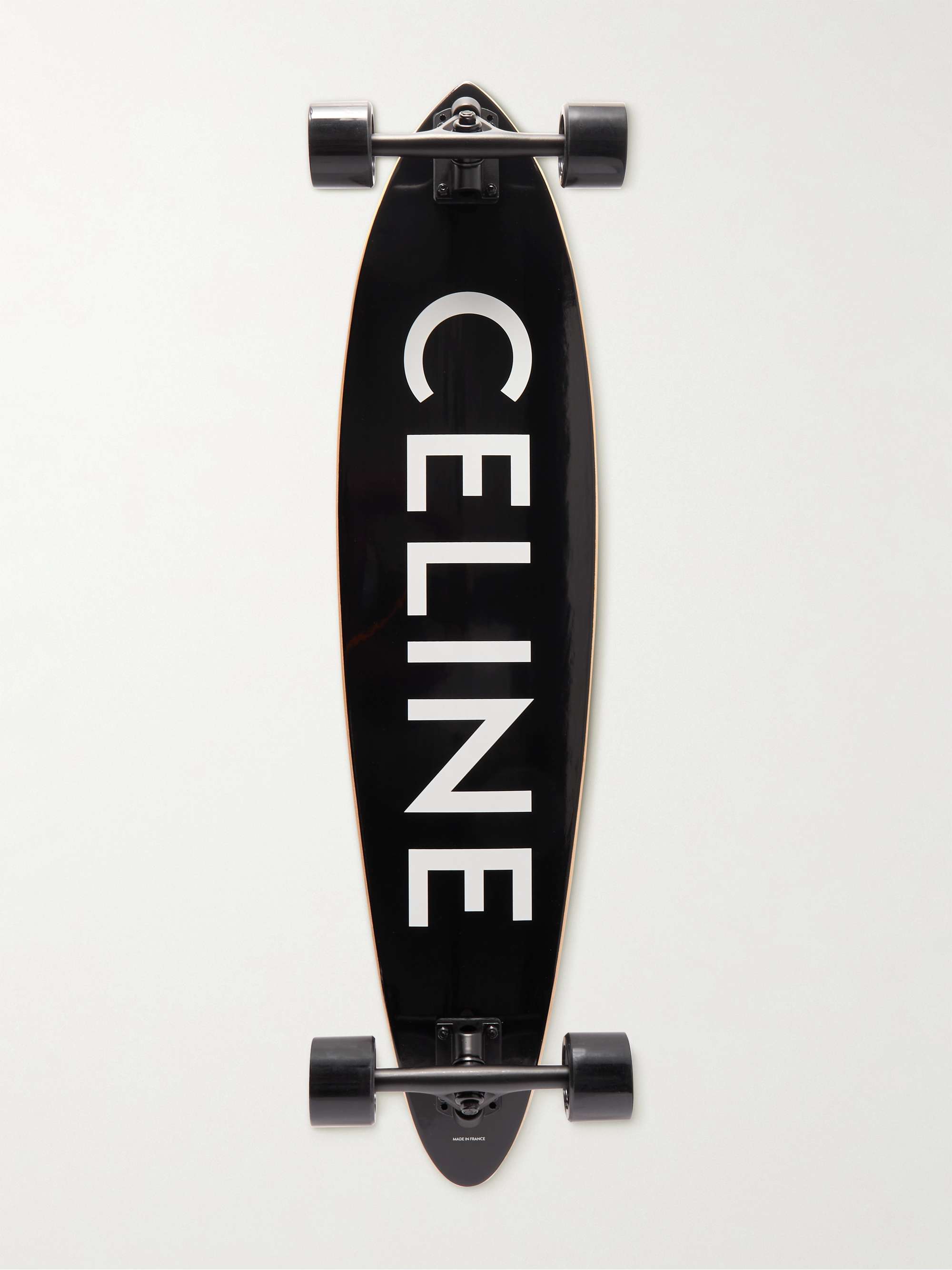 أسود لوح تزلج من الخشب مزين بطبعة شعار العلامة | CELINE HOMME | MR PORTER