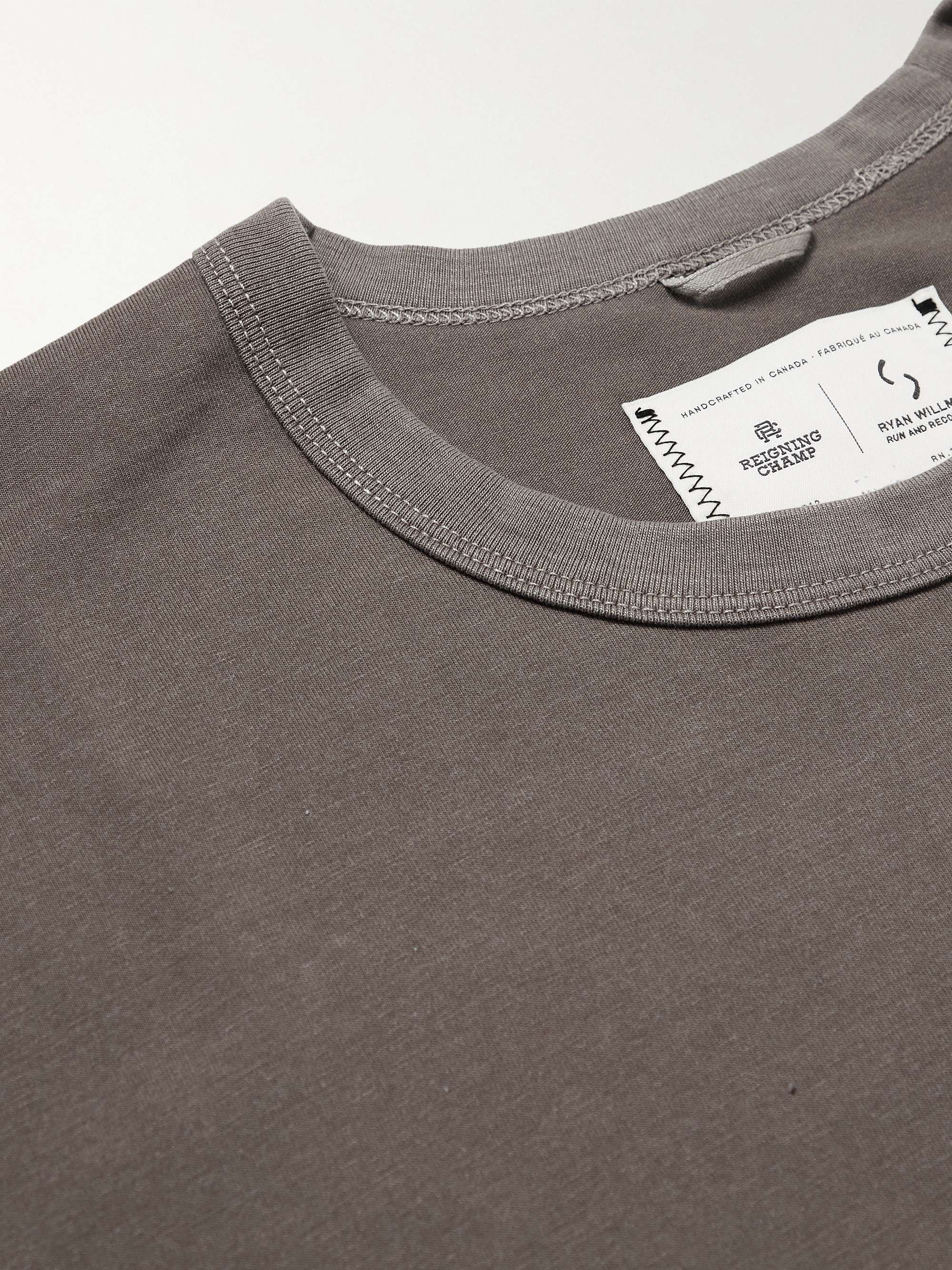 REIGNING CHAMP + Ryan Willms Garment-Dyed Printed Cotton-Blend Jersey  T-Shirt | MR PORTER