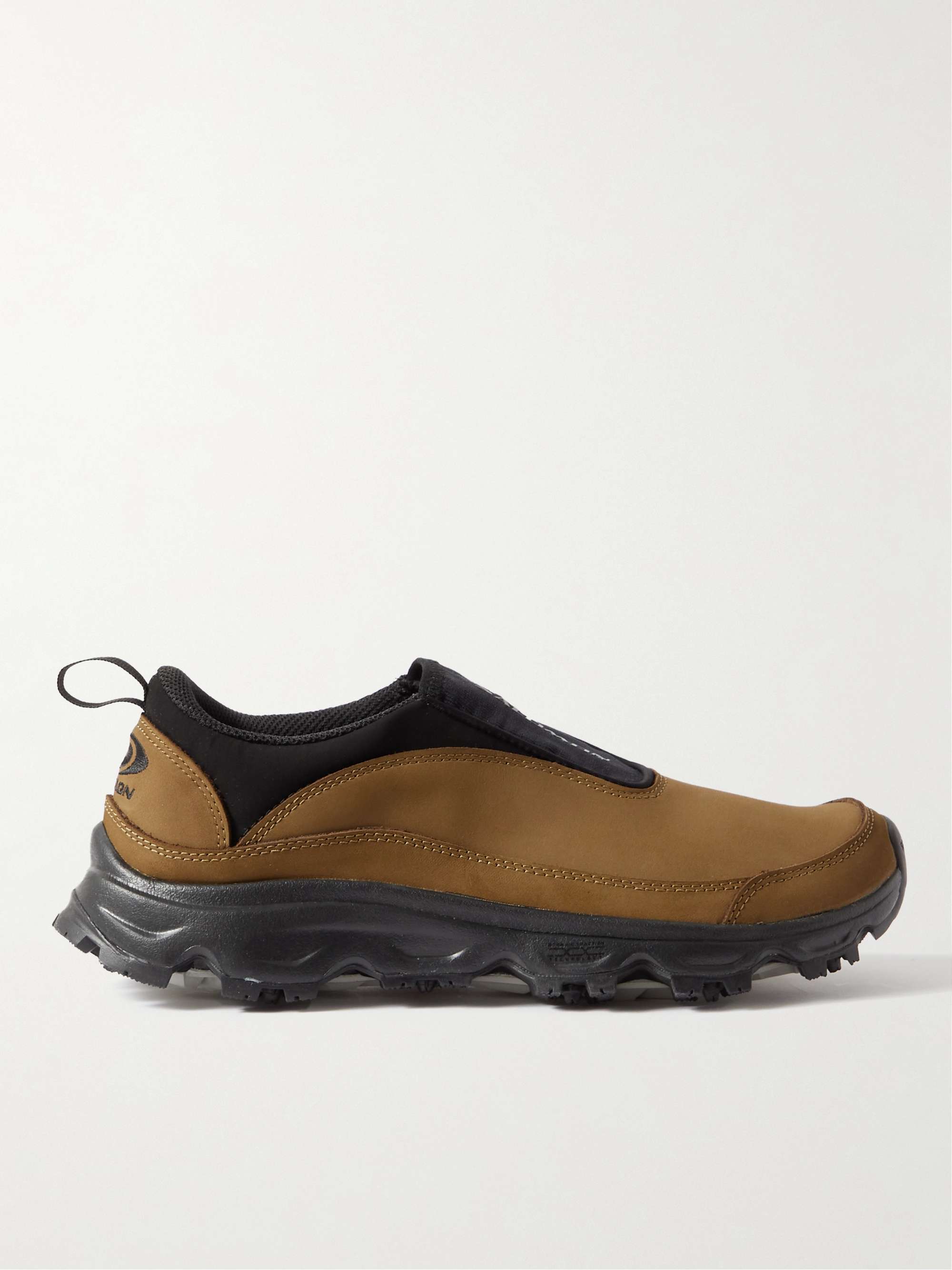 Brown RX Snow Moc 2 Advanced Suede and Mesh Slip-On Running Sneakers |  SALOMON | MR PORTER