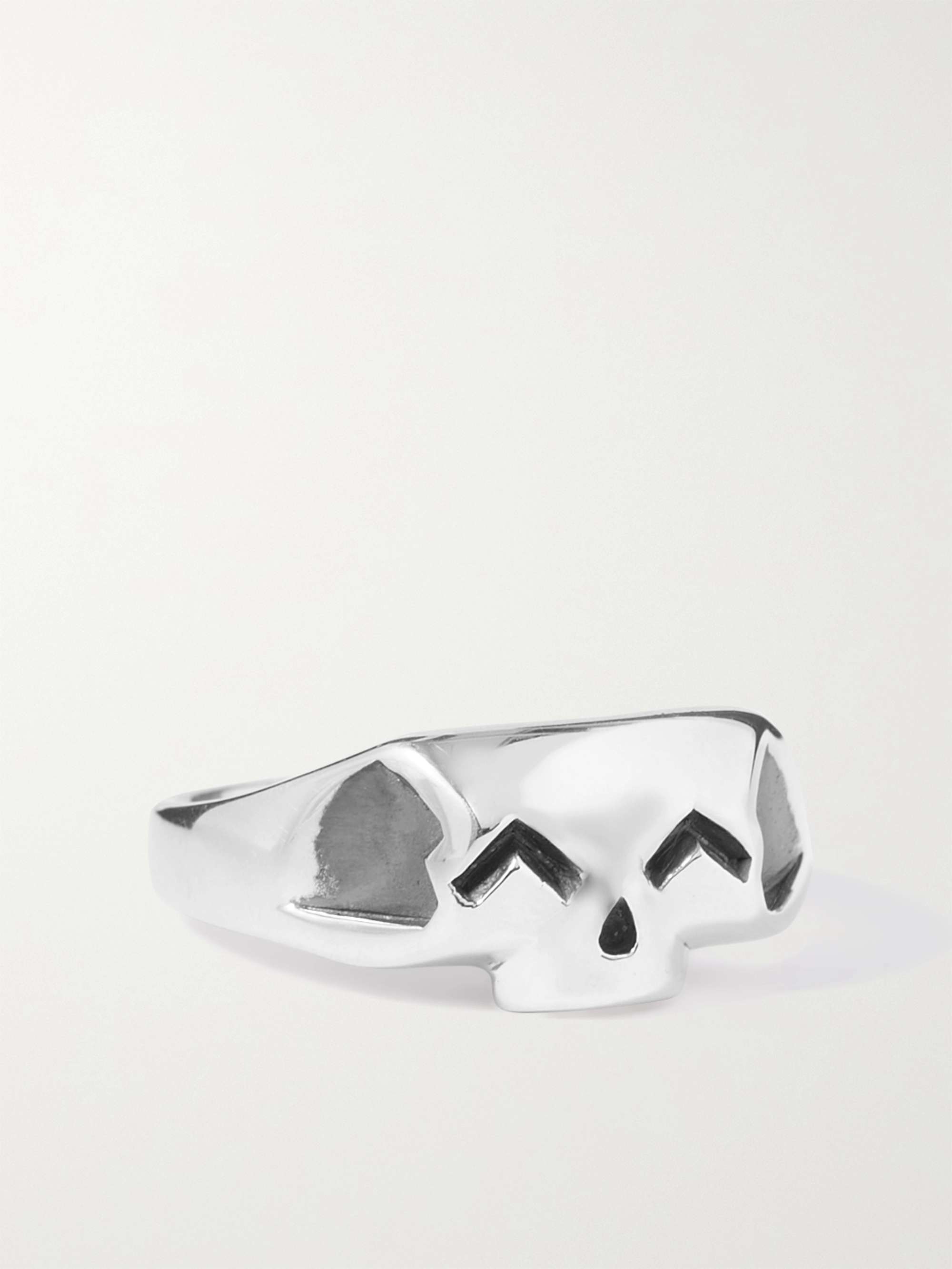 JAM HOMEMADE Smile Skull Sterling Silver Ring for Men | MR PORTER