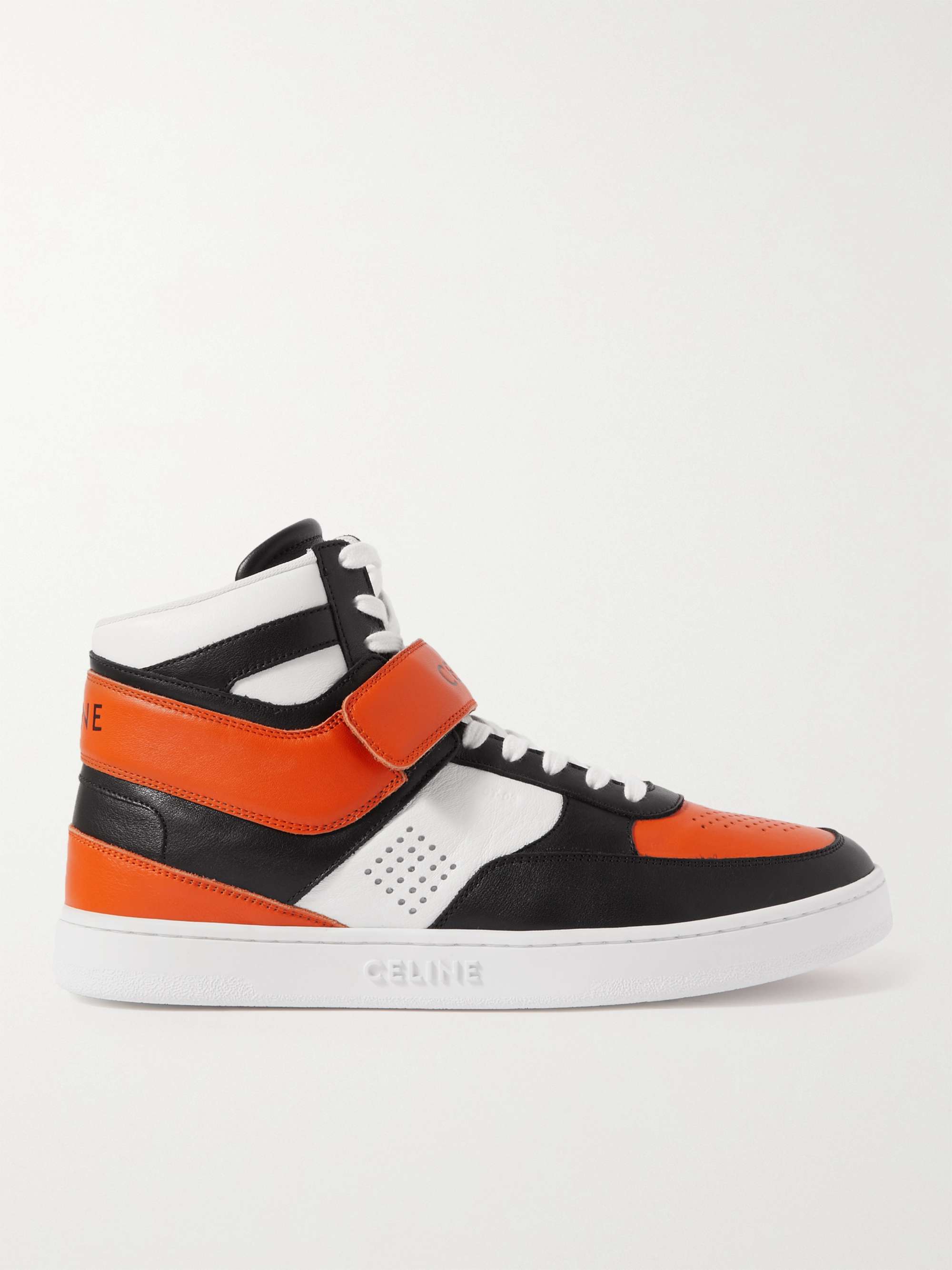 White CT-03 Leather High-Top Sneakers | CELINE HOMME | MR PORTER