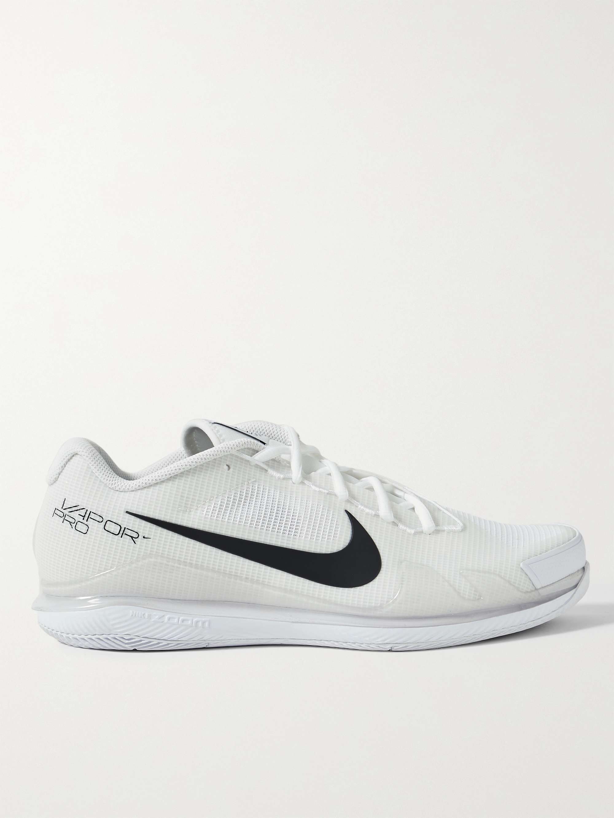 White NikeCourt Air Zoom Vapor Pro Rubber-Trimmed Mesh Tennis Sneakers | NIKE  TENNIS | MR PORTER