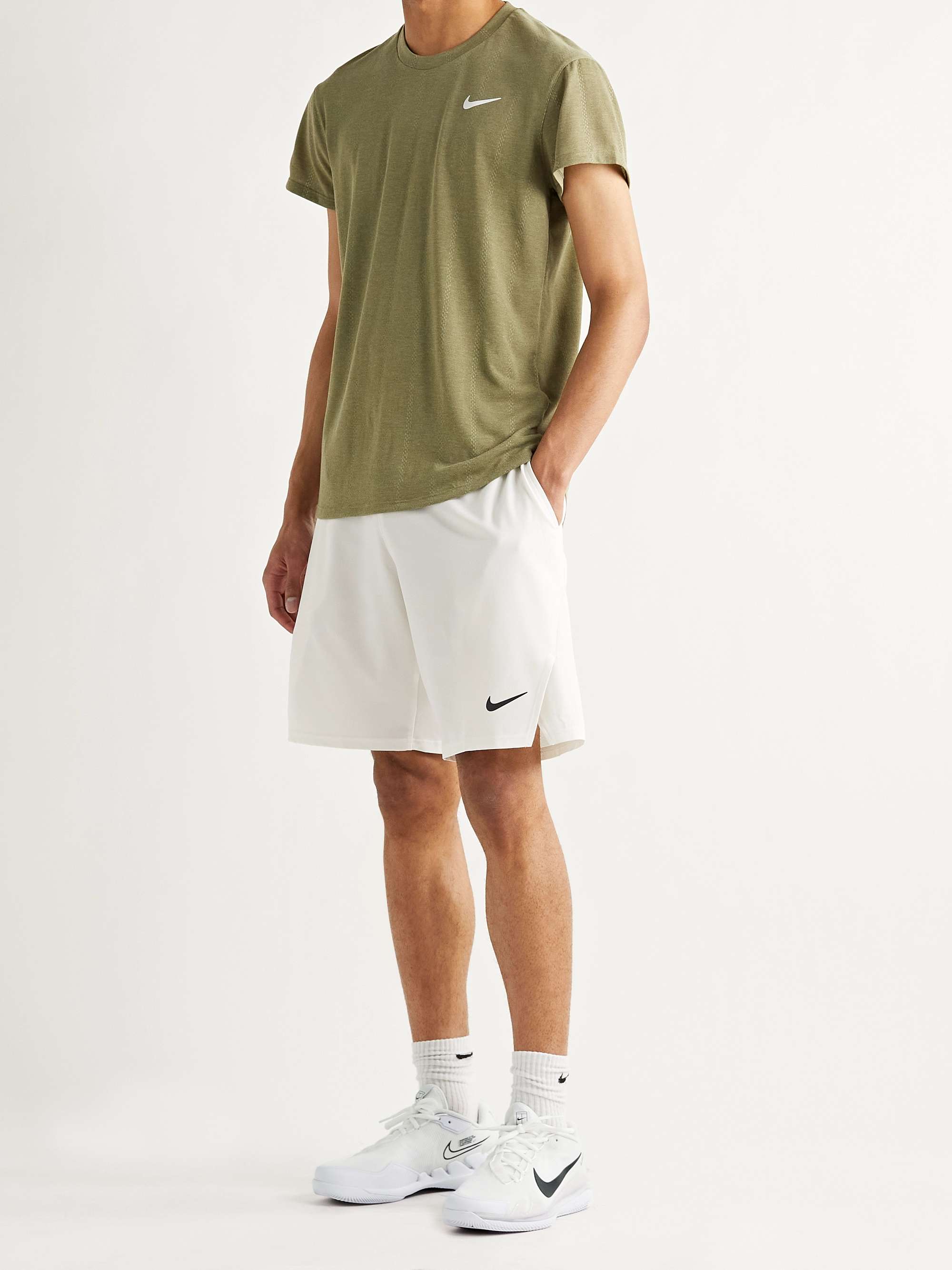 White NikeCourt Air Zoom Vapor Pro Rubber-Trimmed Mesh Tennis Sneakers |  NIKE TENNIS | MR PORTER