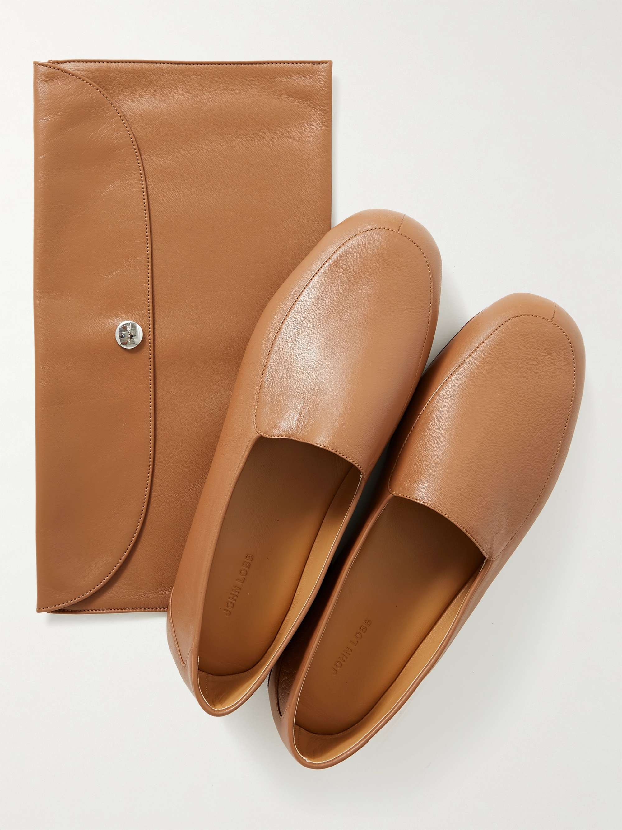 JOHN LOBB Hampton Leather Travel Slippers for Men | MR PORTER