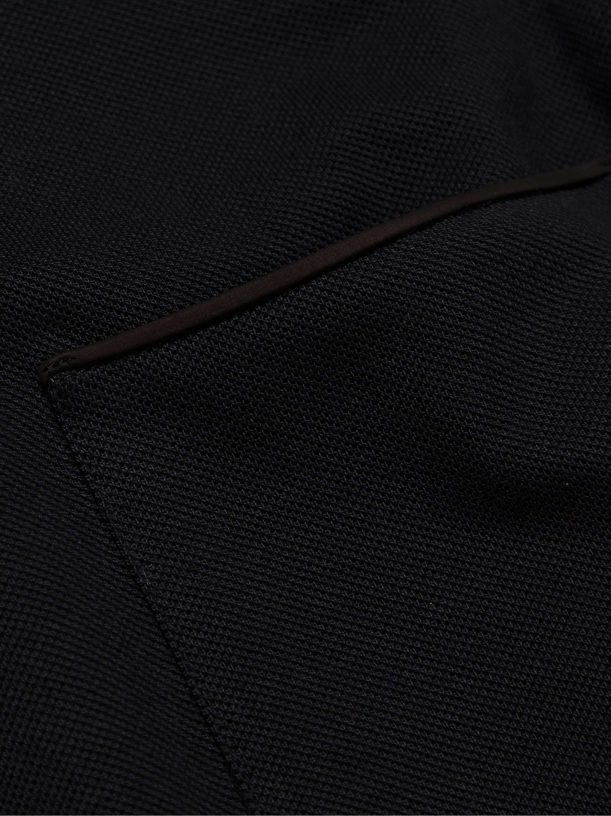 ZEGNA Suede-Trimmed Cotton-Piqué Polo Shirt for Men | MR PORTER