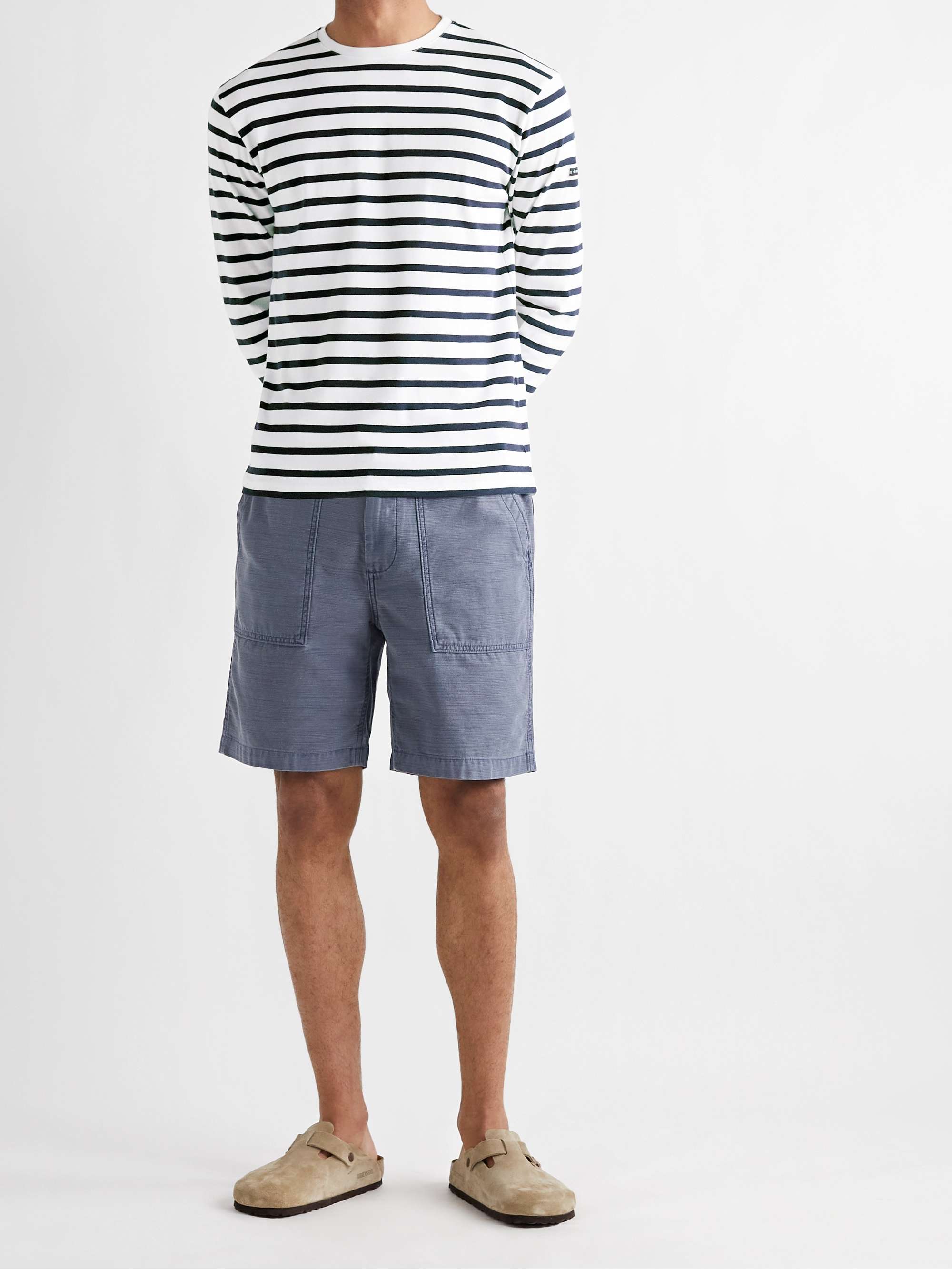 White Slim-Fit Striped Cotton-Jersey T-Shirt | ARMOR-LUX | MR PORTER