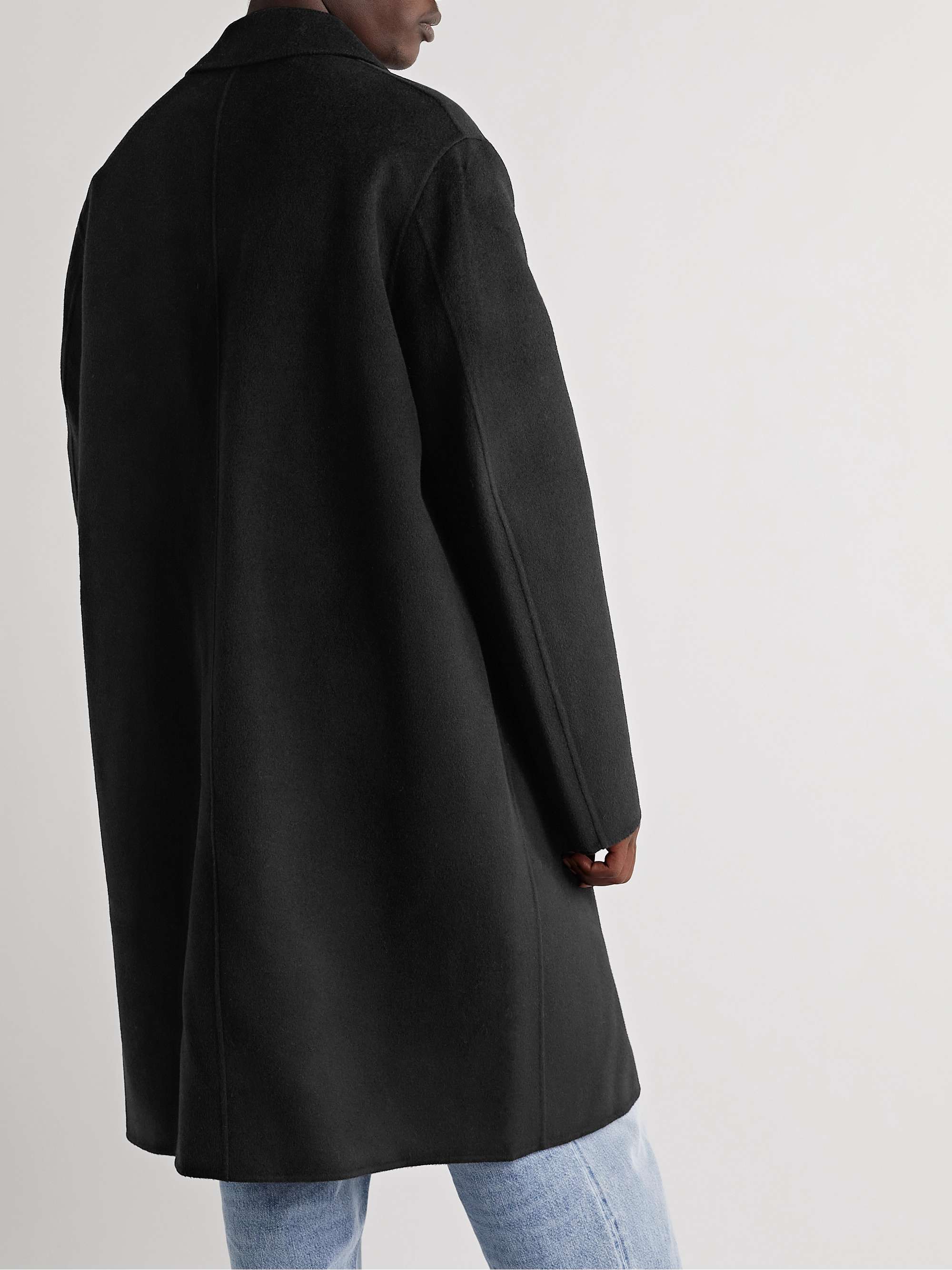 Black Oversized Double-Faced Wool Coat | ACNE STUDIOS | MR PORTER