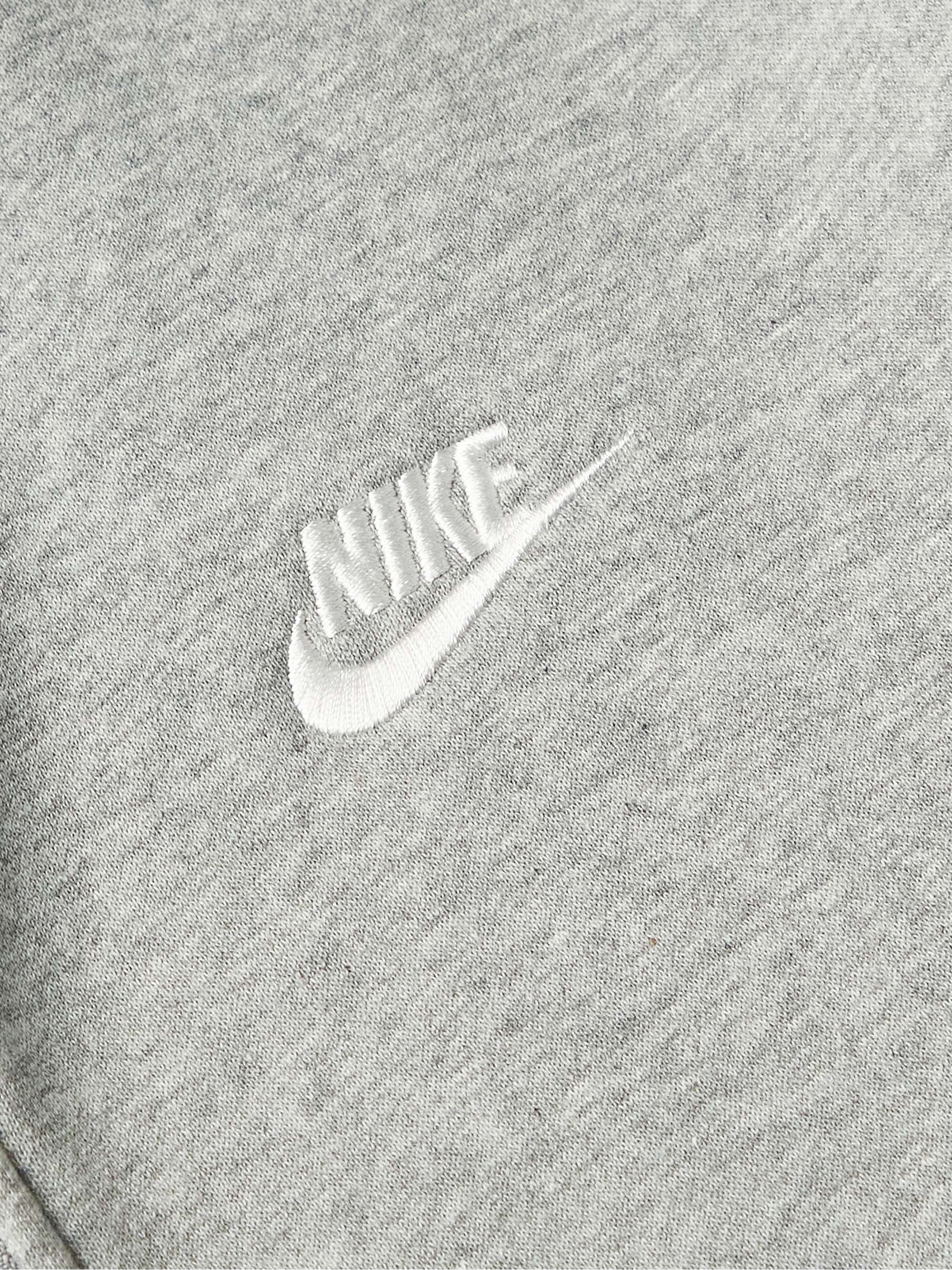 NIKE Sportswear Club Logo-Embroidered Cotton-Blend Jersey Zip-Up Hoodie ...