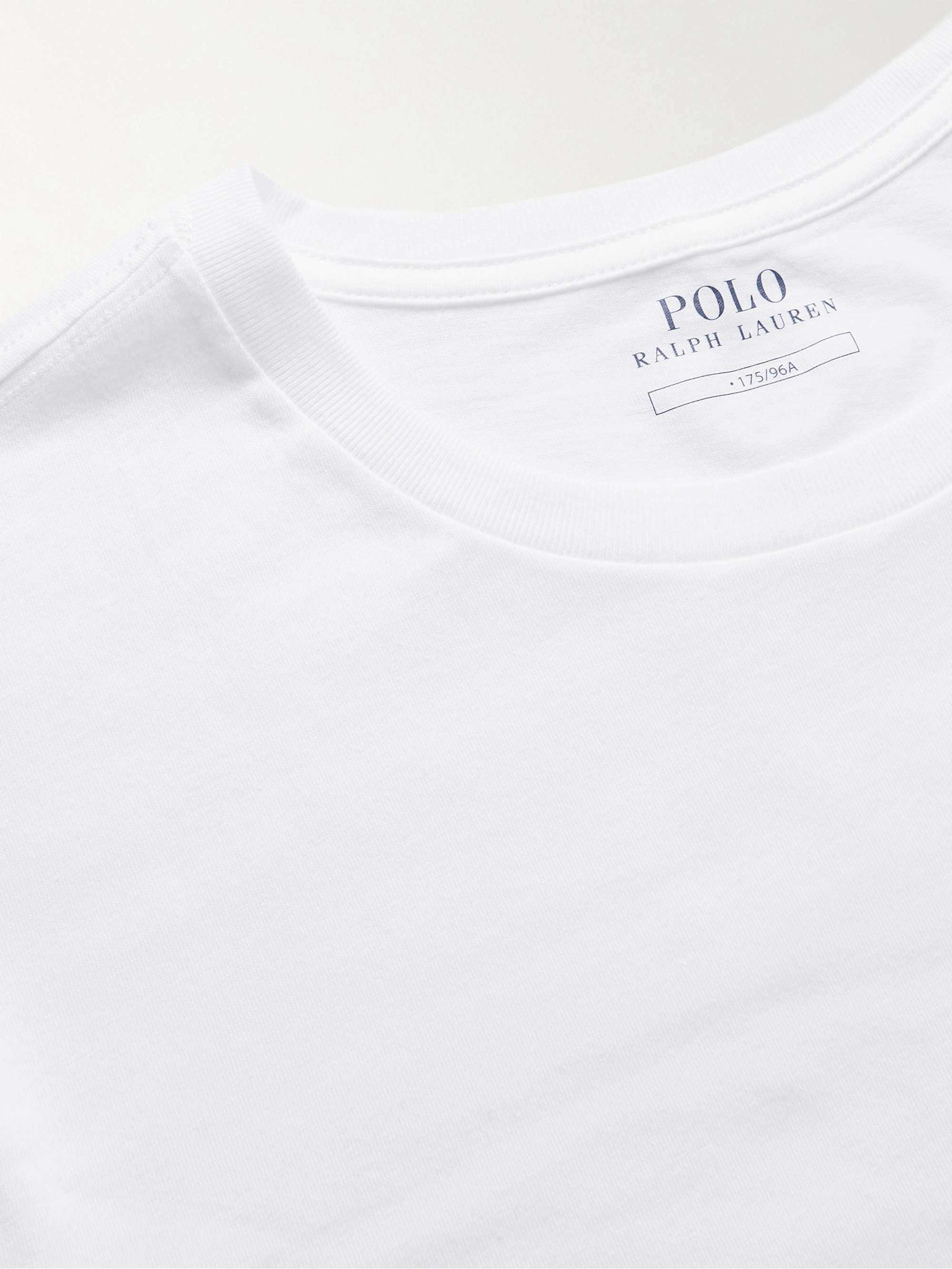 POLO RALPH LAUREN Three-Pack Slim-Fit Logo-Embroidered Cotton-Jersey  T-Shirts | MR PORTER