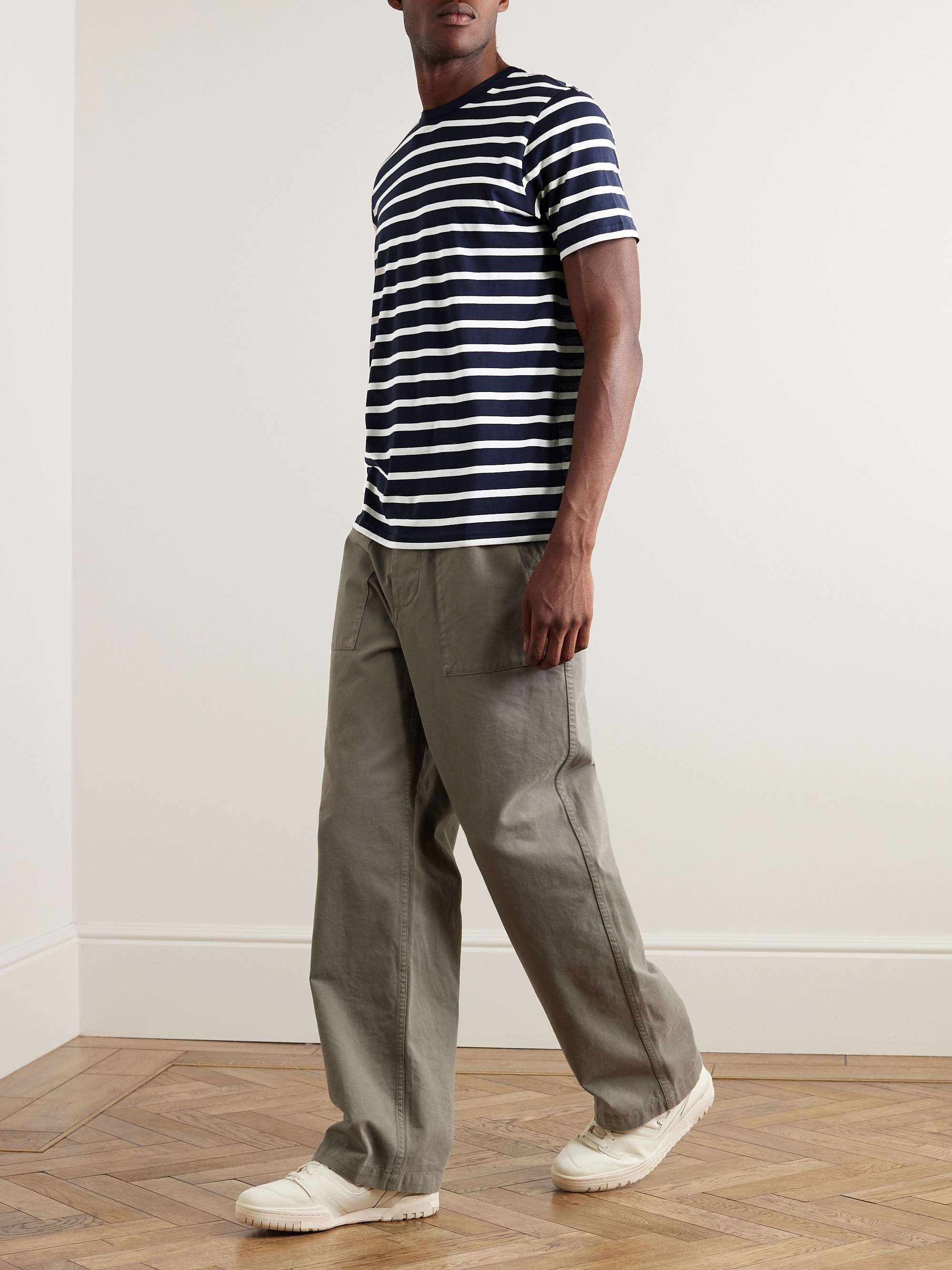SUNSPEL Striped Cotton-Jersey T-Shirt | MR PORTER