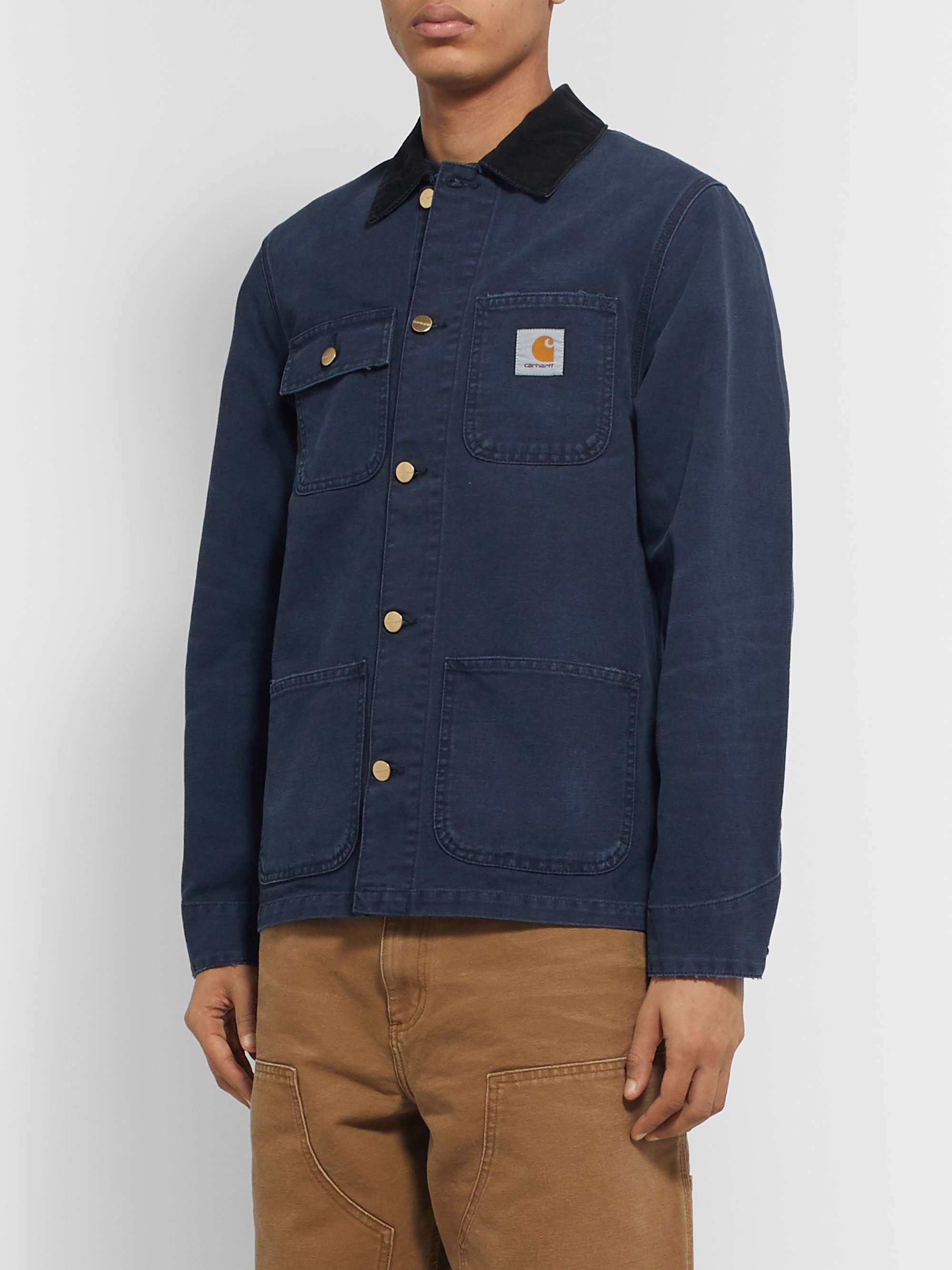 CARHARTT WIP Michigan Corduroy-Trimmed Cotton-Canvas Chore Jacket for ...