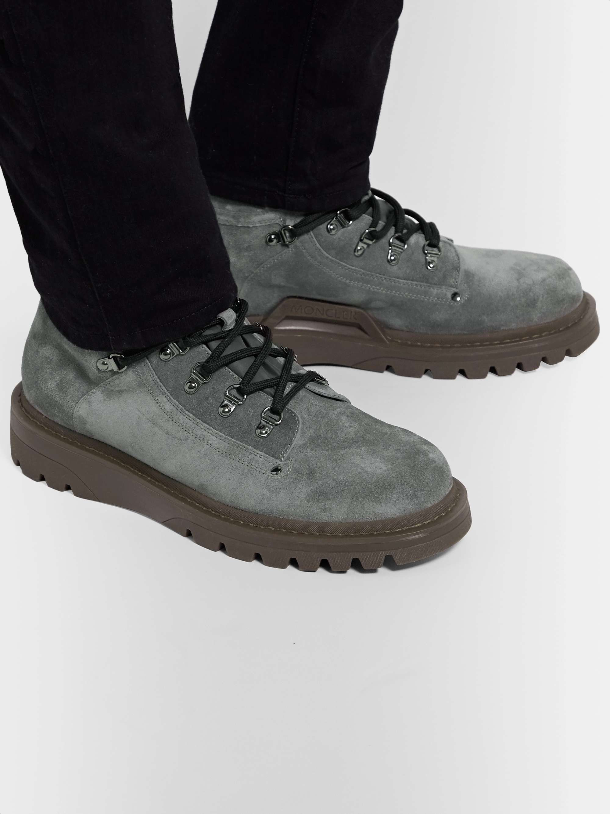 MONCLER Egide Shearling-Lined Suede Boots | MR PORTER