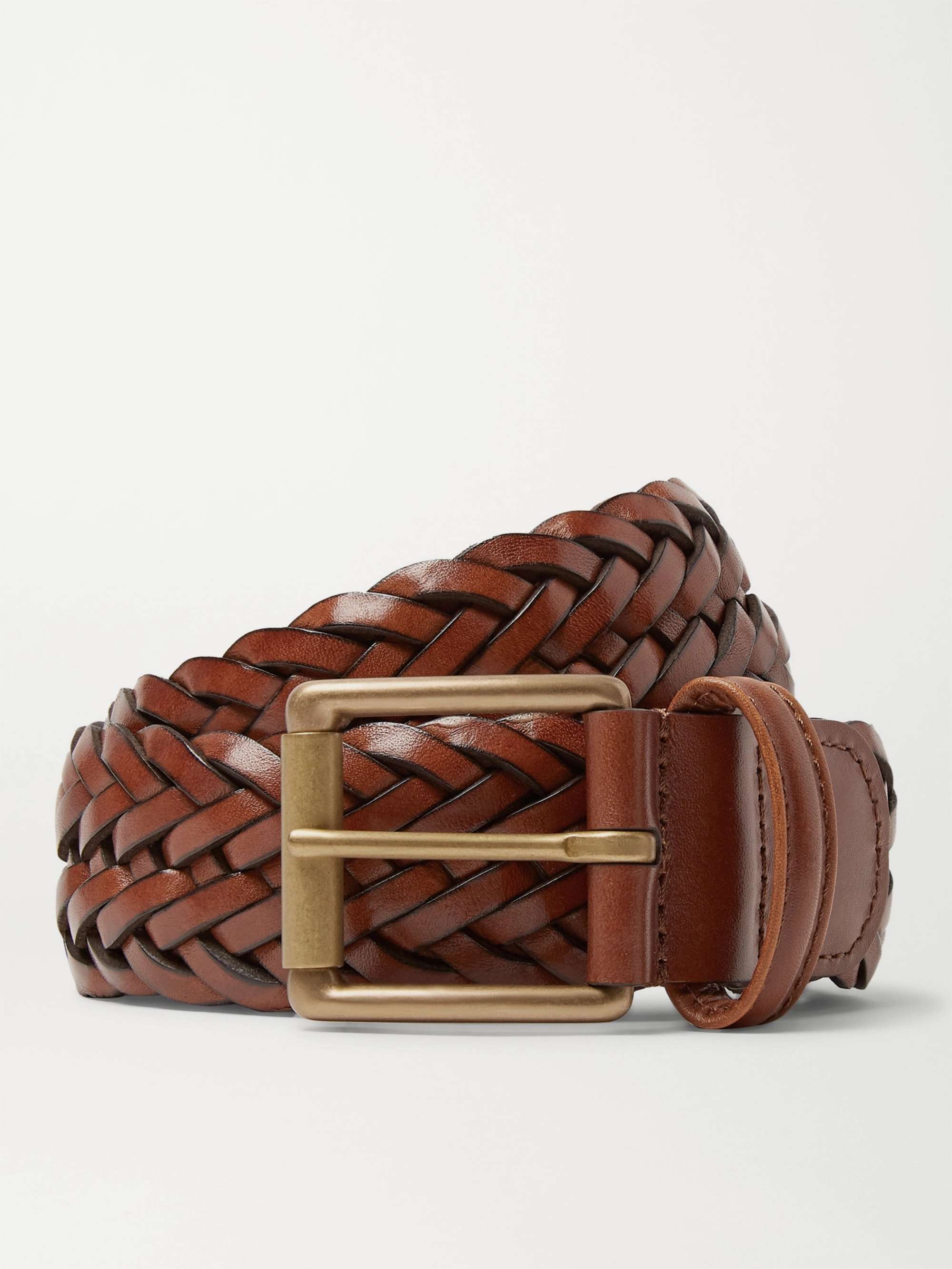 ANDERSON'S 3.5cm Woven Leather Belt for Men | MR PORTER