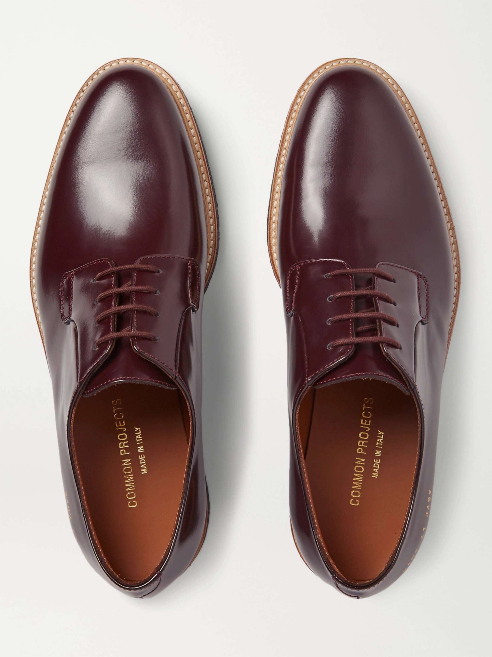 COMMON PROJECTS Polished-Leather Derby Shoes for Men | MR PORTER