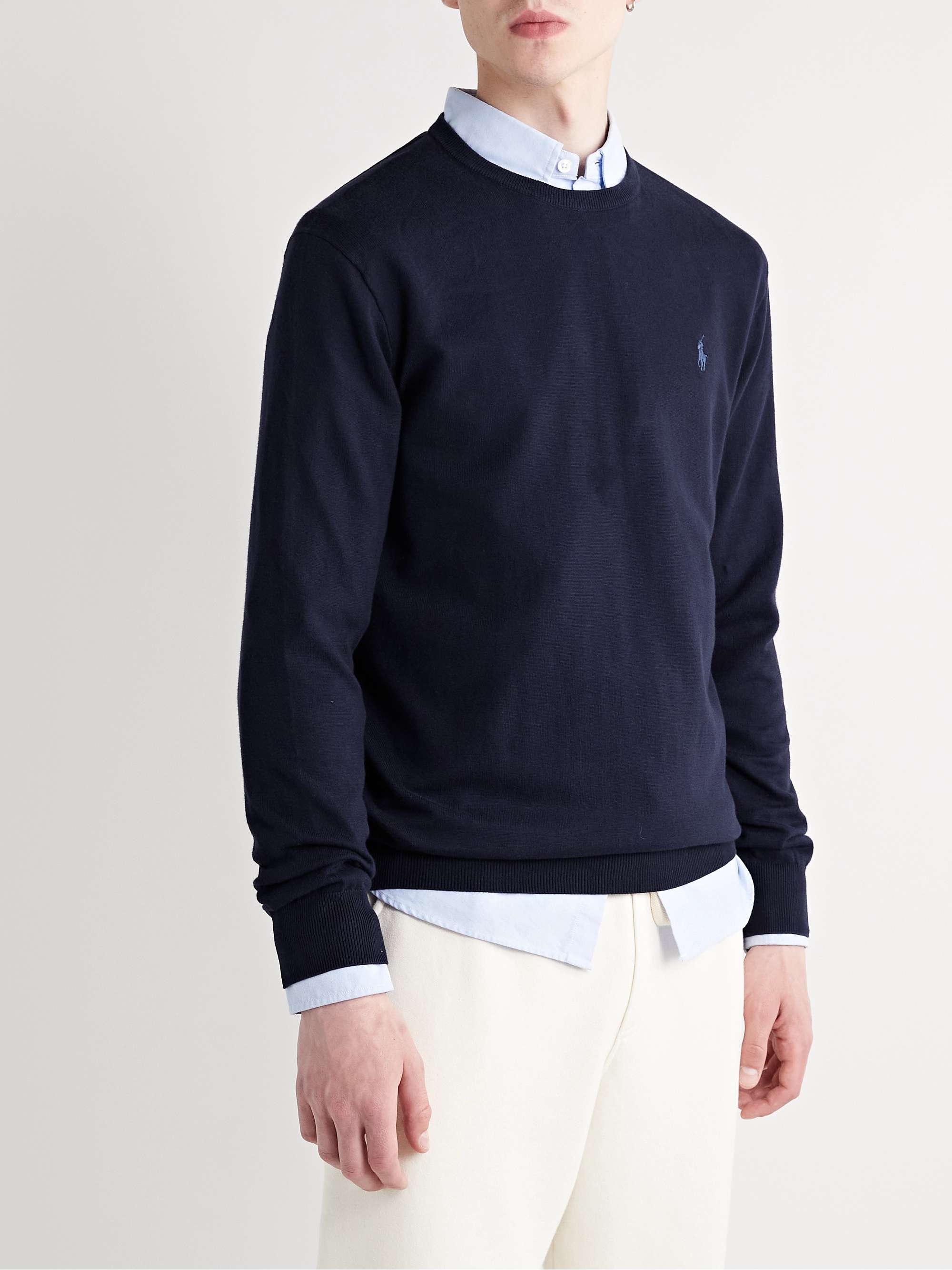 POLO RALPH LAUREN Slim-Fit Pima Cotton Sweater for Men | MR PORTER