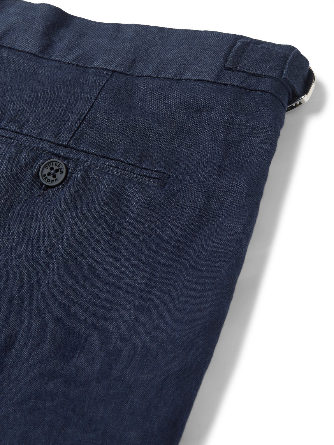 Shop Orlebar Brown Norwich Slim-fit Linen Shorts In Navy