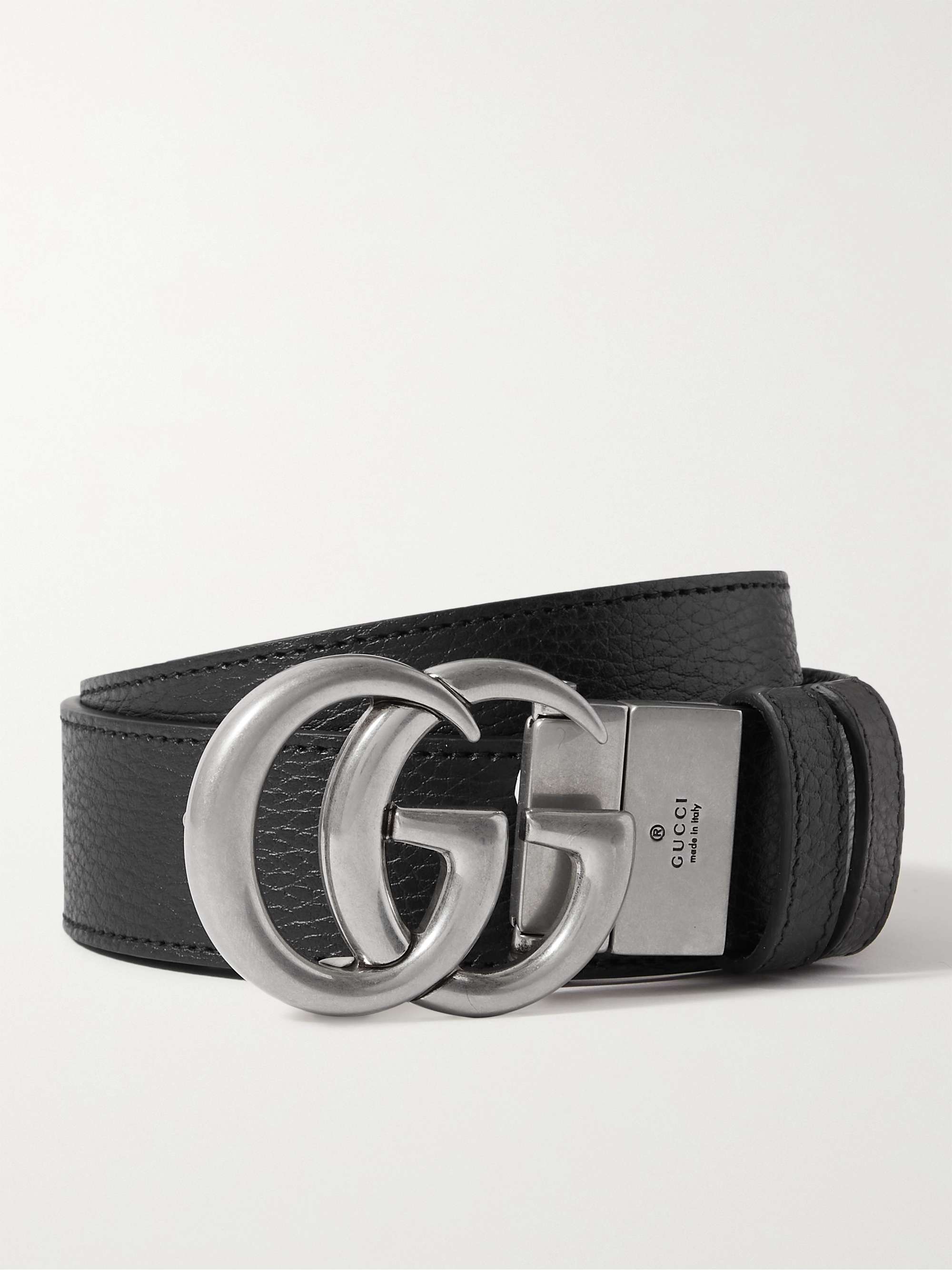 Black 3.5cm Reversible Full-Grain Leather Belt | GUCCI | MR PORTER