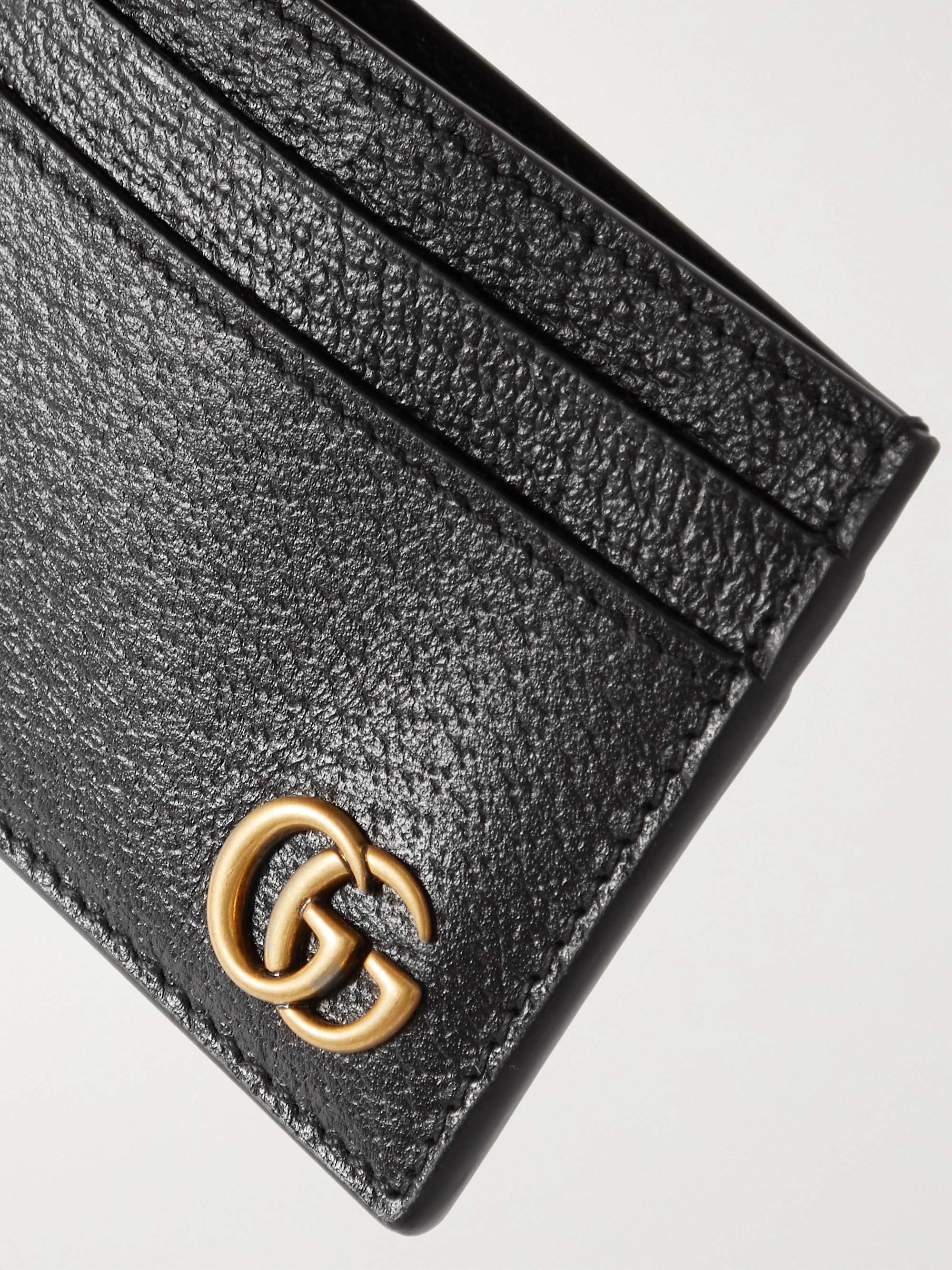 GUCCI GG Marmont Full-Grain Leather Cardholder for Men | MR PORTER
