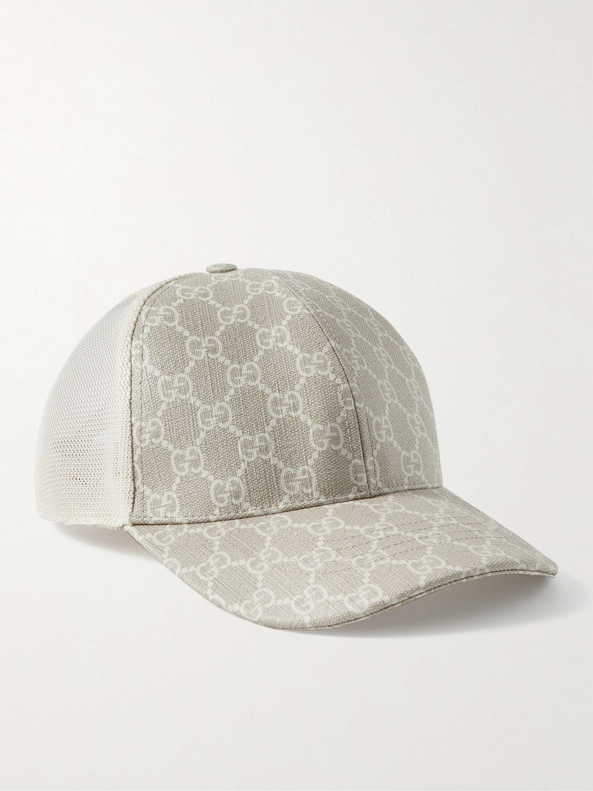 GUCCI Monogrammed Coated-Canvas and Mesh Baseball Cap | MR PORTER