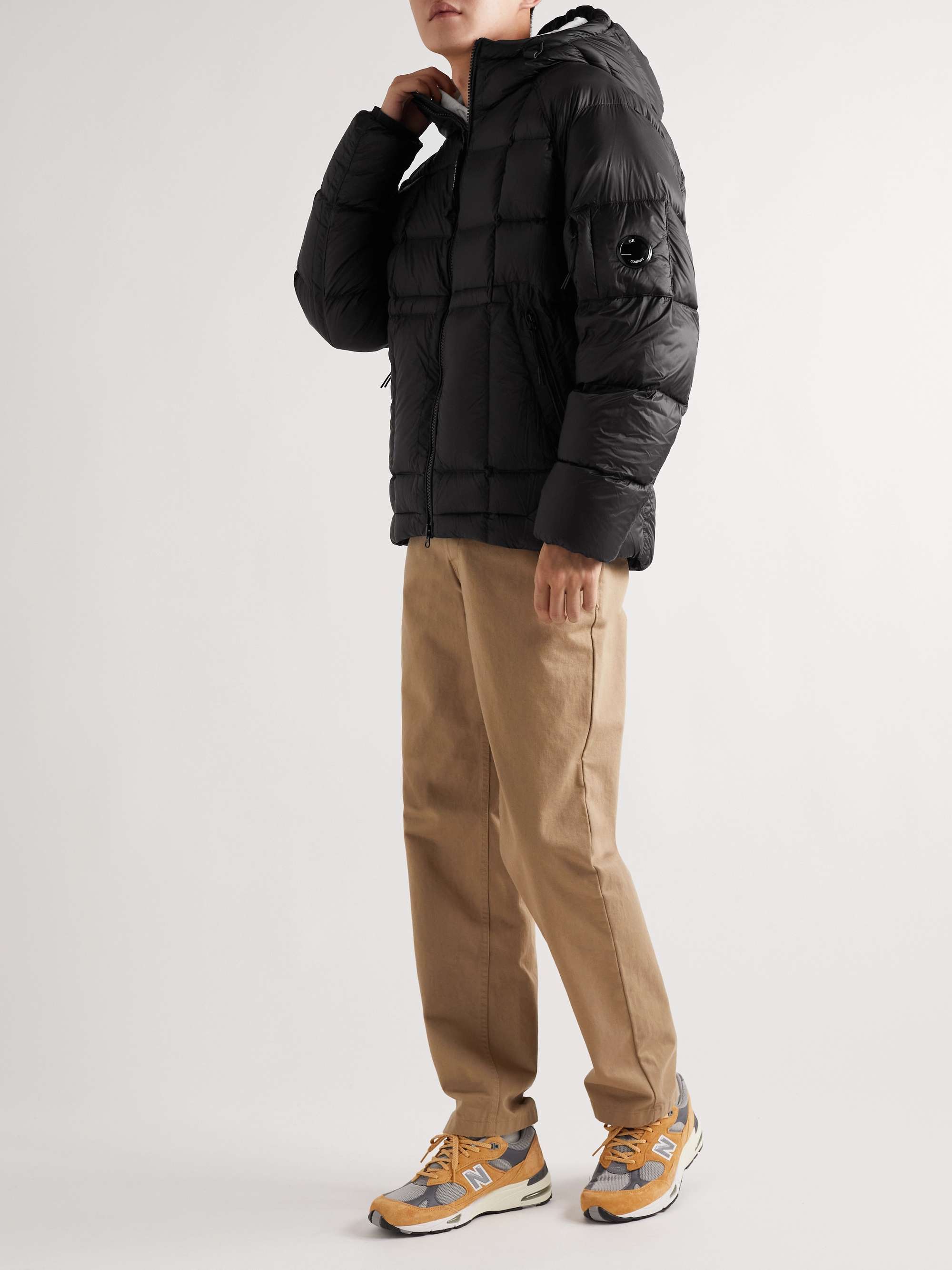 Black Padded Quilted Ripstop Hooded Down Jacket | C.P. COMPANY | MR PORTER
