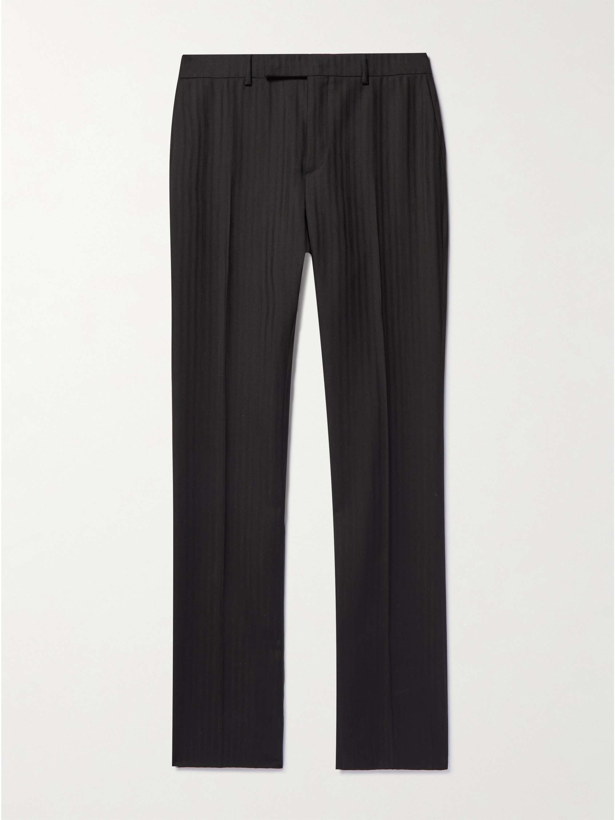 Pants Black Wool, Mohair and Silk Twill