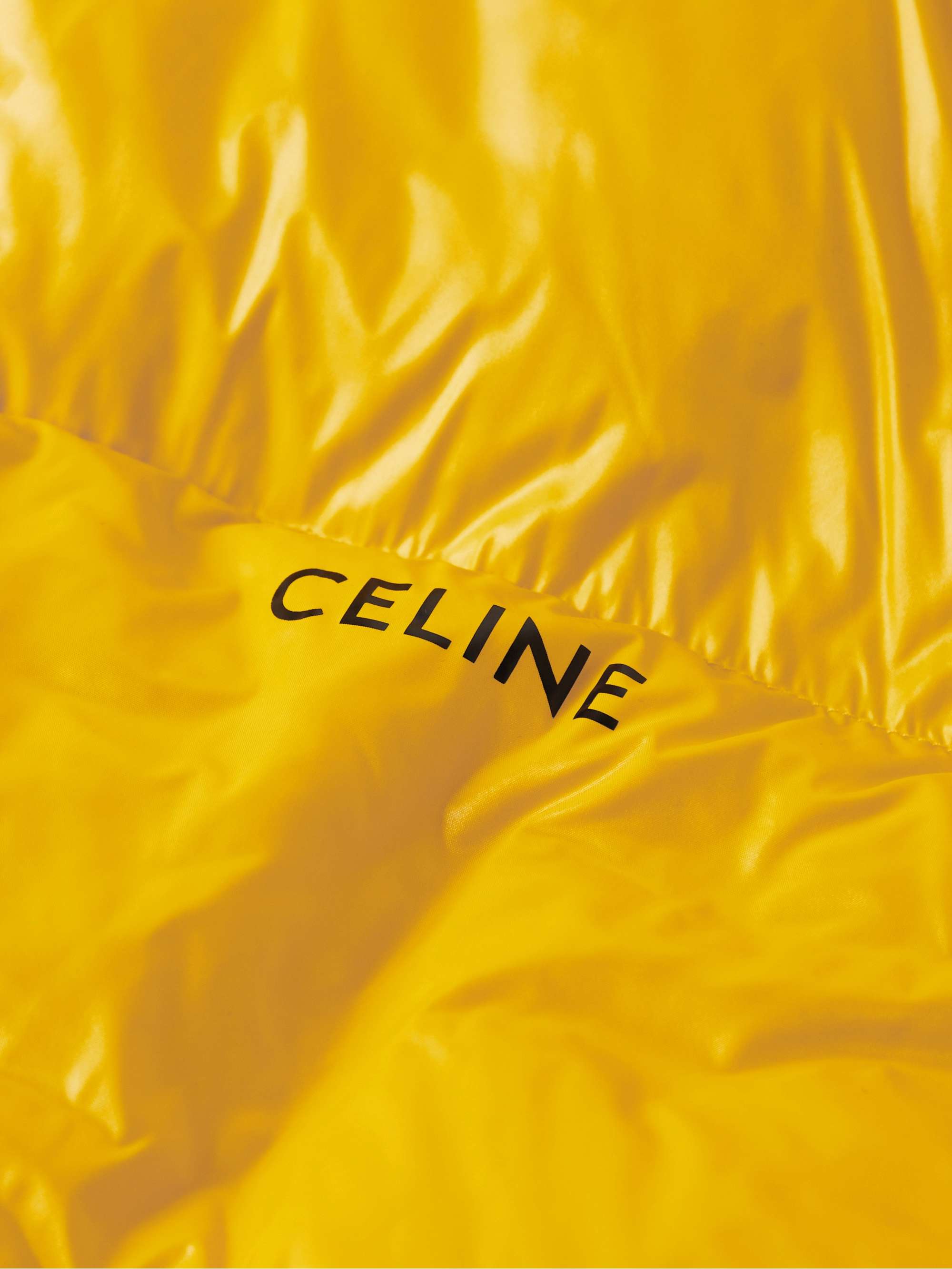 Yellow Doudoune Logo-Print Quilted Shell Down Coat | CELINE HOMME | MR  PORTER